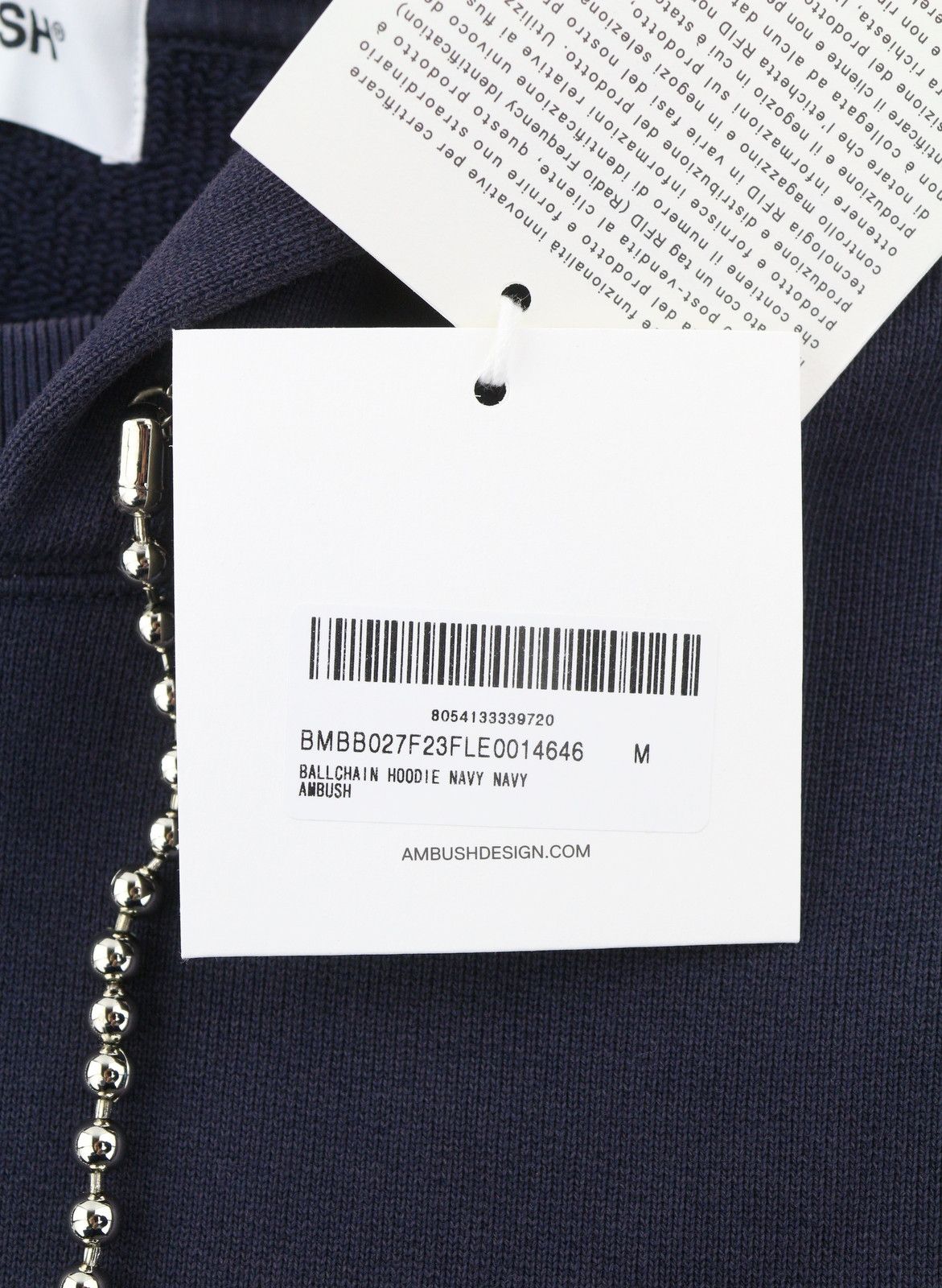 Ambush Design BALLCHAIN NAVY M Faded Kangaroo Pocket RRP1235 87771 Size US M / EU 48-50 / 2 - 6 Thumbnail