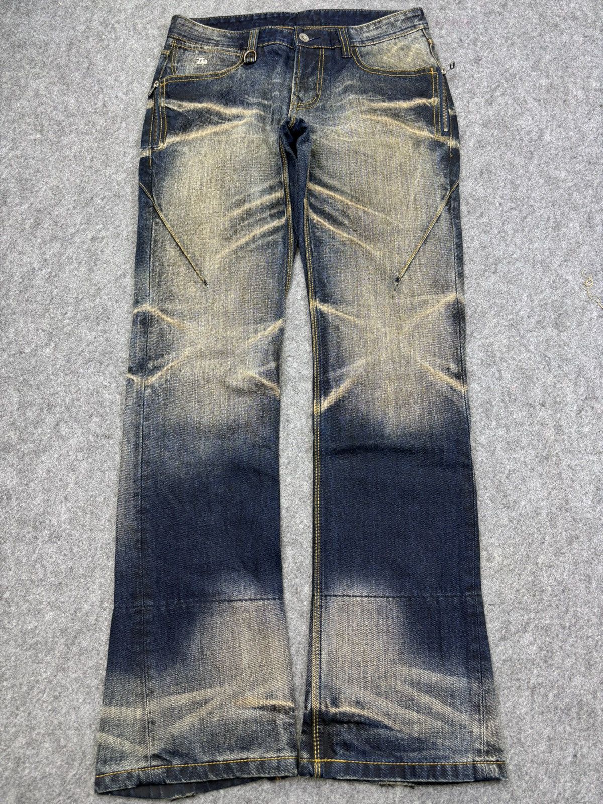 HIDEAWAYS 💥Flare💥Hideaway Rusty Fades Flare Denim F801 Size US 31 - 23 Thumbnail