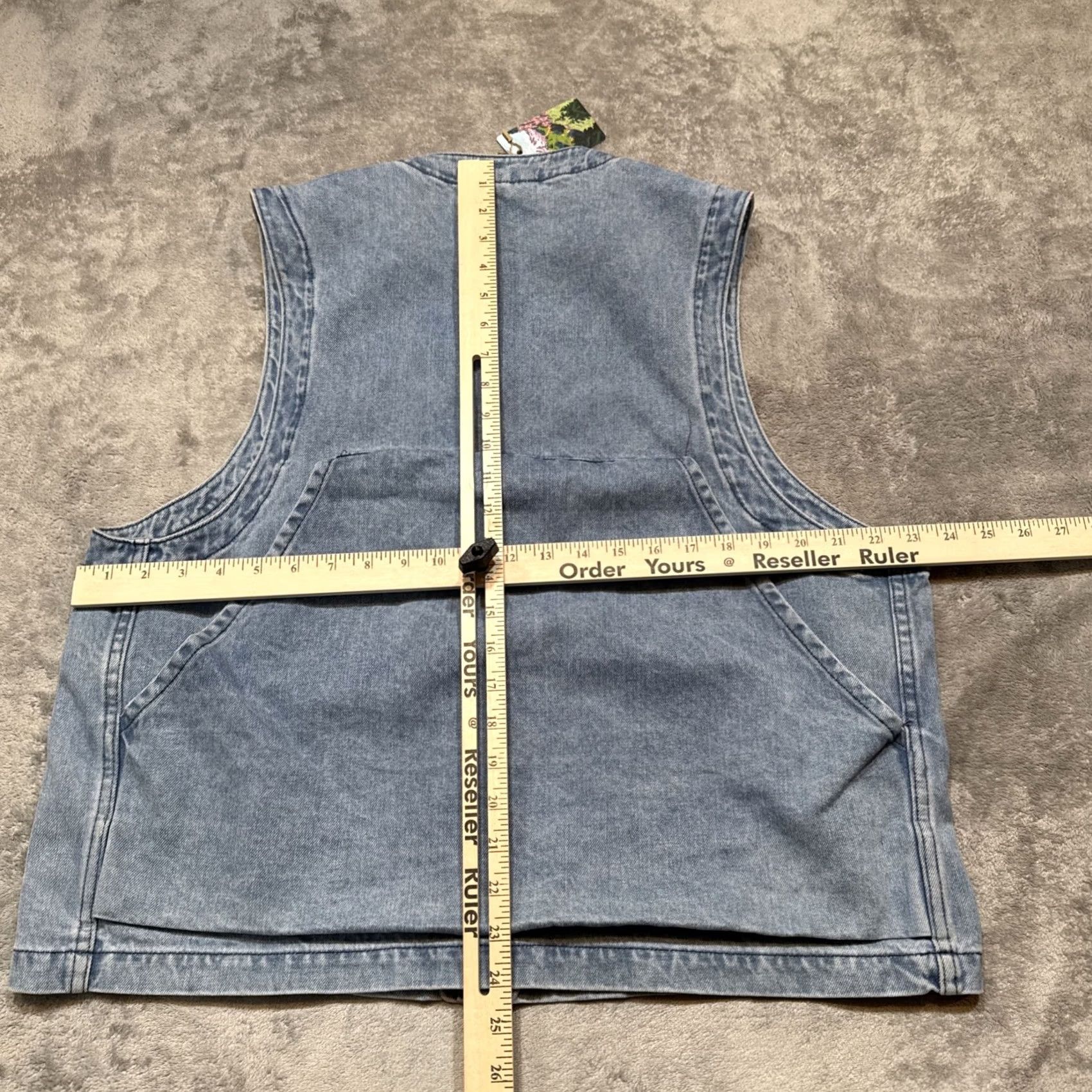 Jungmaven Jungmaven Falcon Vest Denim Jean Jacket L USA Made Pockets Casual Blue Hemp Size US 33 - 5 Thumbnail
