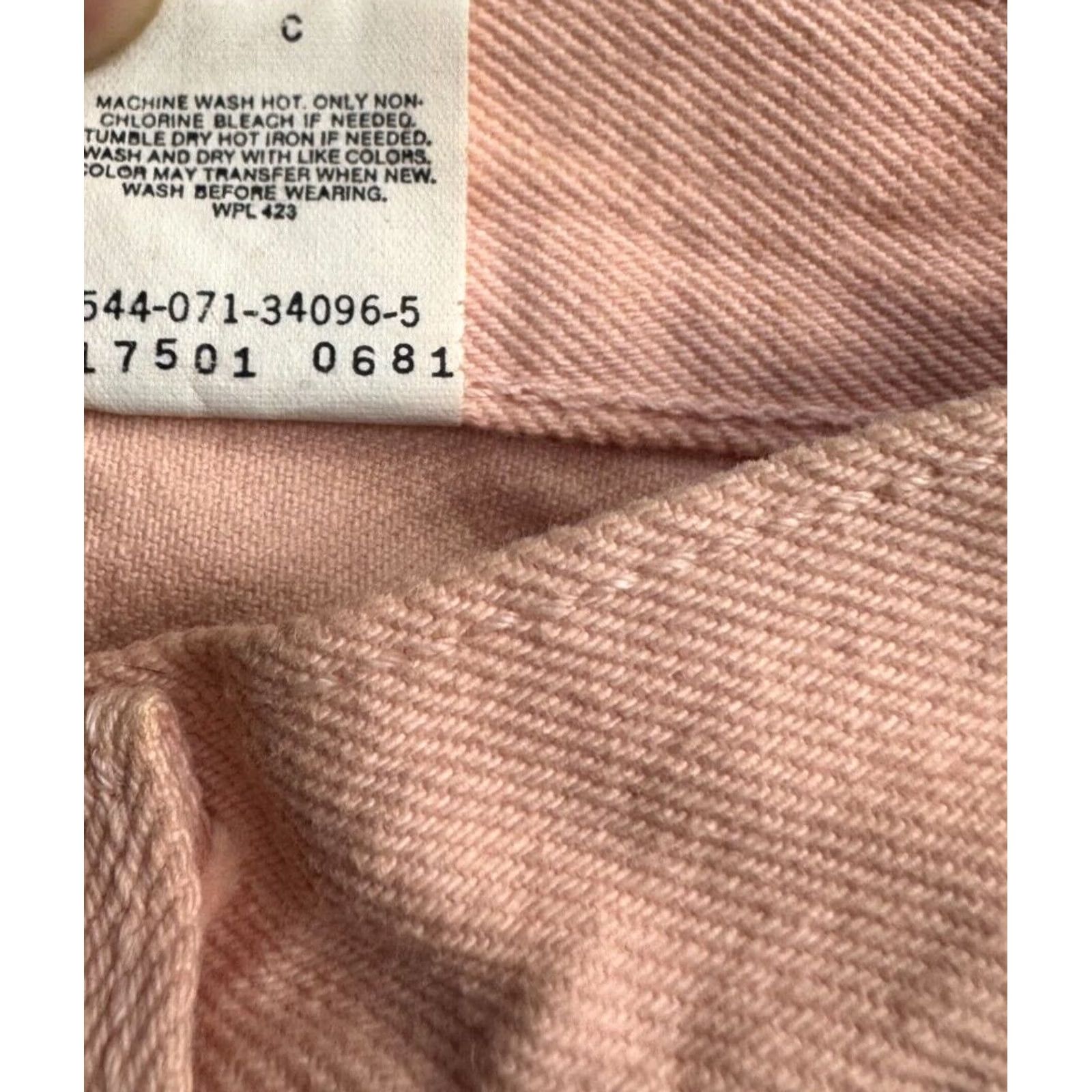 Levi's VINTAGE Levis 501xx Jeans Womens 7 23x31 Peach Original 90s Button Fly Paper Tag Size 28" / US 6 / IT 42 - 7 Thumbnail
