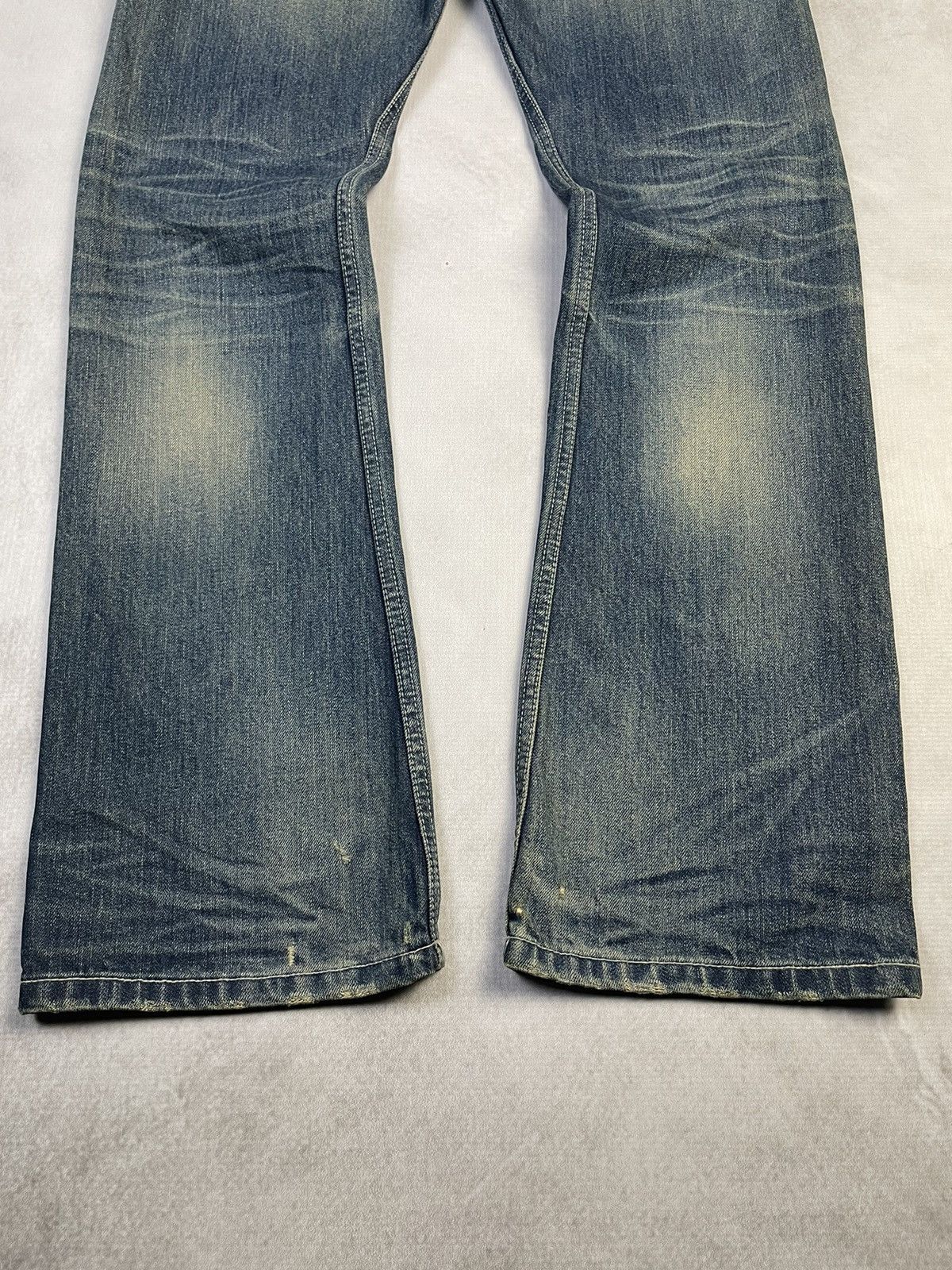 If Six Was Nine Y2k Old Army Mudwash Flare Clawmark Jeans Vkei Style Size US 32 / EU 48 - 7 Thumbnail