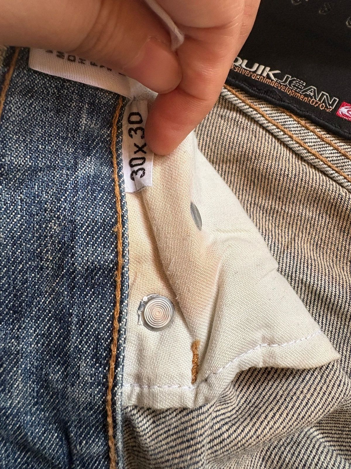 Quicksilver Vintage Quiksilver Mud Wash Distressed Baggy Jeans Size US 31 - 13 Thumbnail