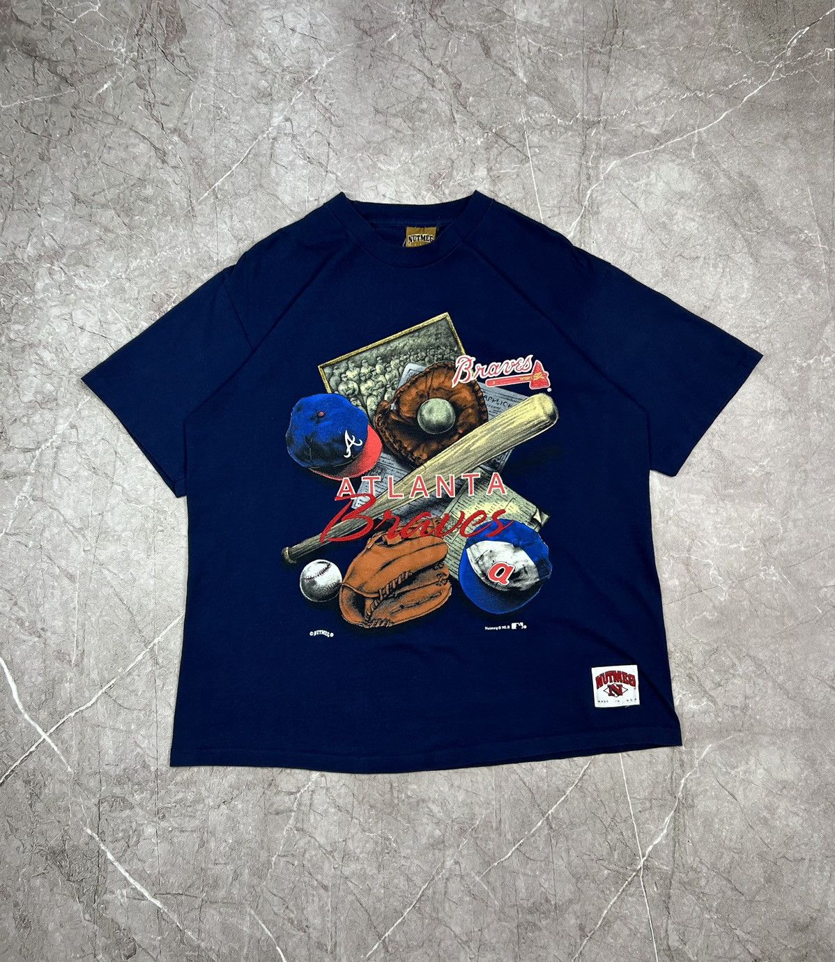 MLB × Starter × Vintage 1992 Atlanta Braves Vintage T-Shirt Tee MLB Team USA Size US L / EU 52-54 / 3 - 3 Thumbnail