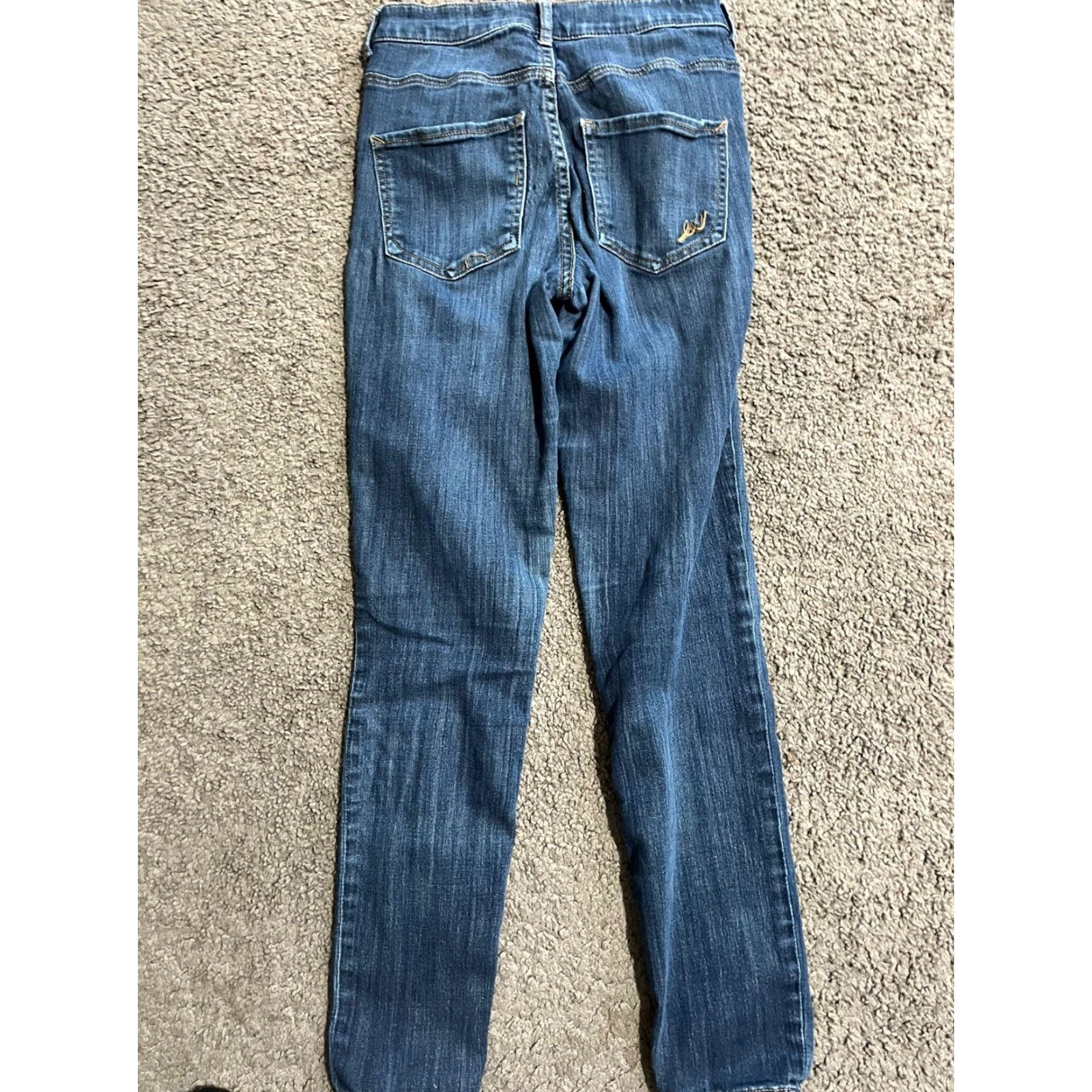 Express Express Jeans Legging Blue Size 2 High Rise Women Denim Stretch Pockets Zipper Button 30In Inseam Size 26" / US 2 / IT 38 - 3 Thumbnail