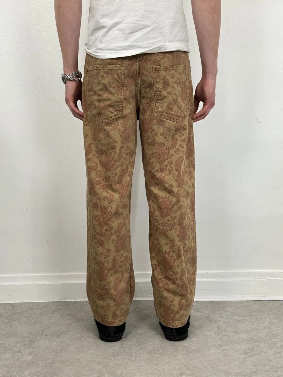 Dries Van Noten Dries Van Noten Beige Red Abstract Floral Pants Size US 30 / EU 46 - 4 Thumbnail