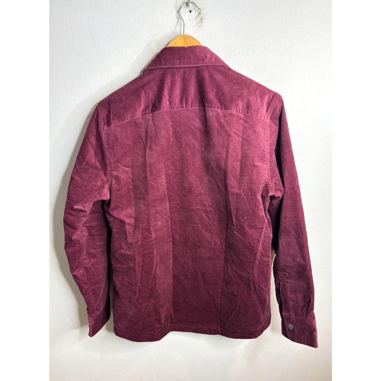 Bonobos Bonobos Jacket Mens XS Corduroy Shacket Quilted Lined Snap Front Pockets Maroon Red Vintage No Size US XS / EU 42 / 0 - 5 Thumbnail