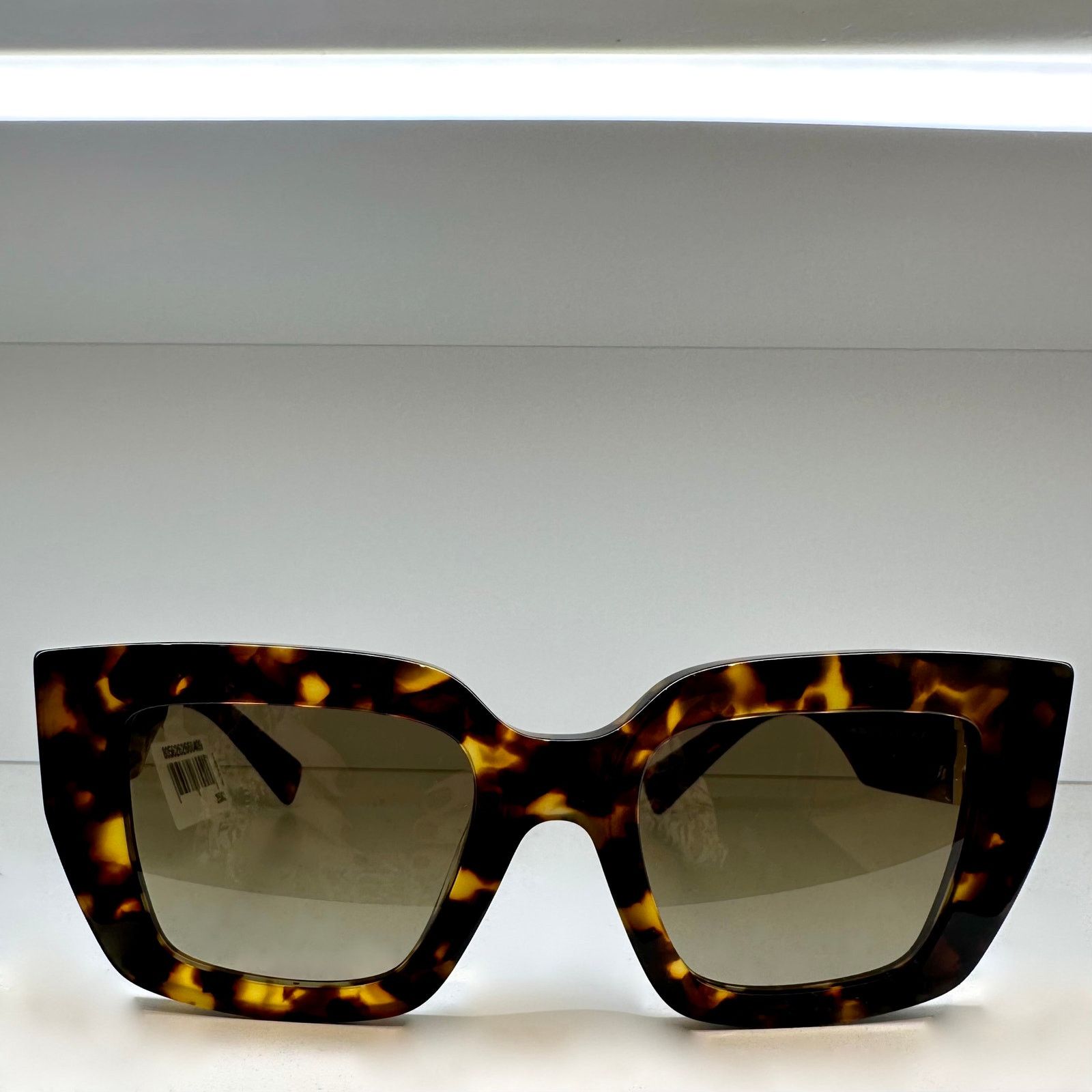 Miu Miu New MIU MIU Sunglasses Brown Square 2025 Gold Metal Logo Size ONE SIZE - 2 Thumbnail
