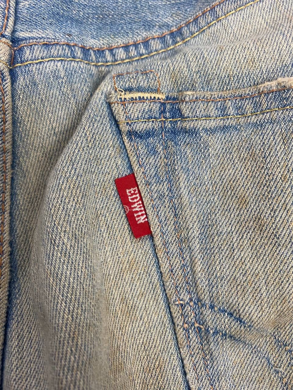 Edwin vintage edwin lightwash distressed denim nice design Size US 36 / EU 52 - 4 Thumbnail