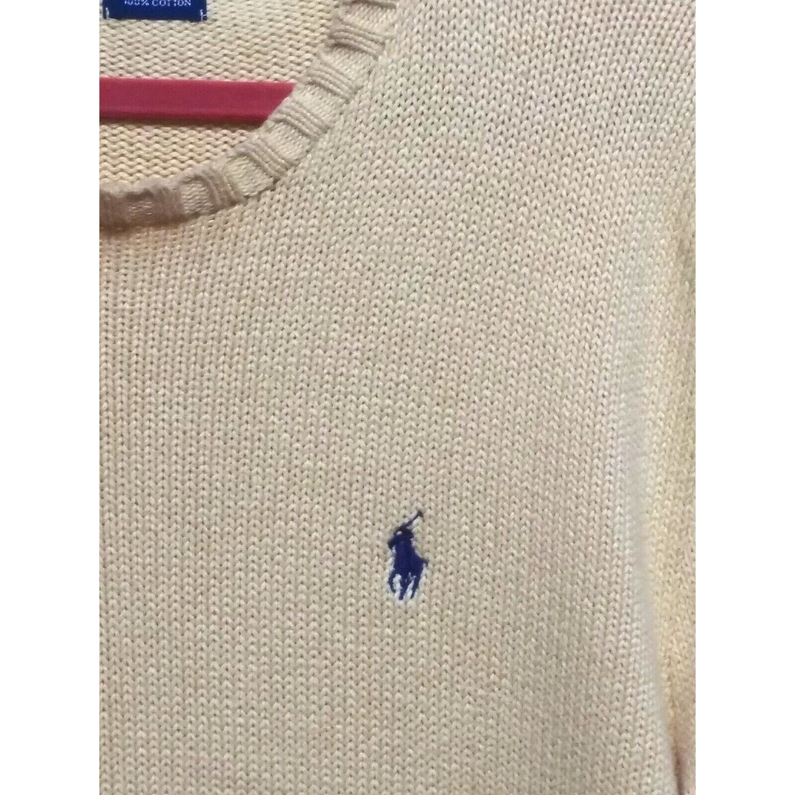 Polo Ralph Lauren 90s VTG Polo Ralph Lauren Mens sweater Sz L Yellow Y2K Crew Size US L / EU 52-54 / 3 - 4 Thumbnail