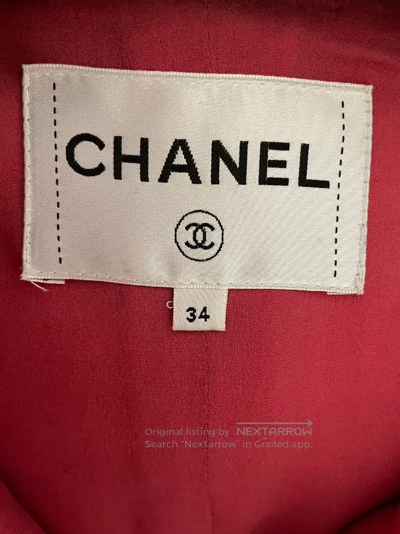 Chanel Chanel Watermelon red colour-blocked tweed hooded jacket Size XXS / US 00 / IT 34 - 7 Thumbnail