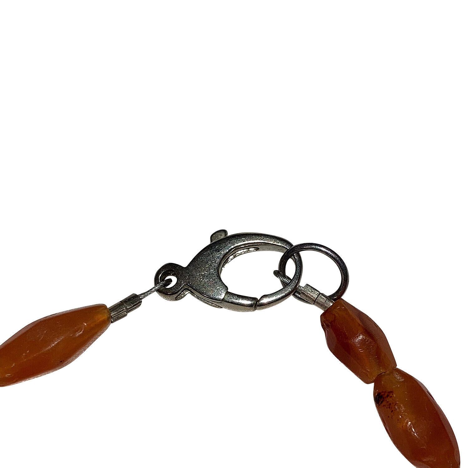 Handmade Carnelian Hand Cut Bead Necklace from Mali Africa Size ONE SIZE - 4 Thumbnail