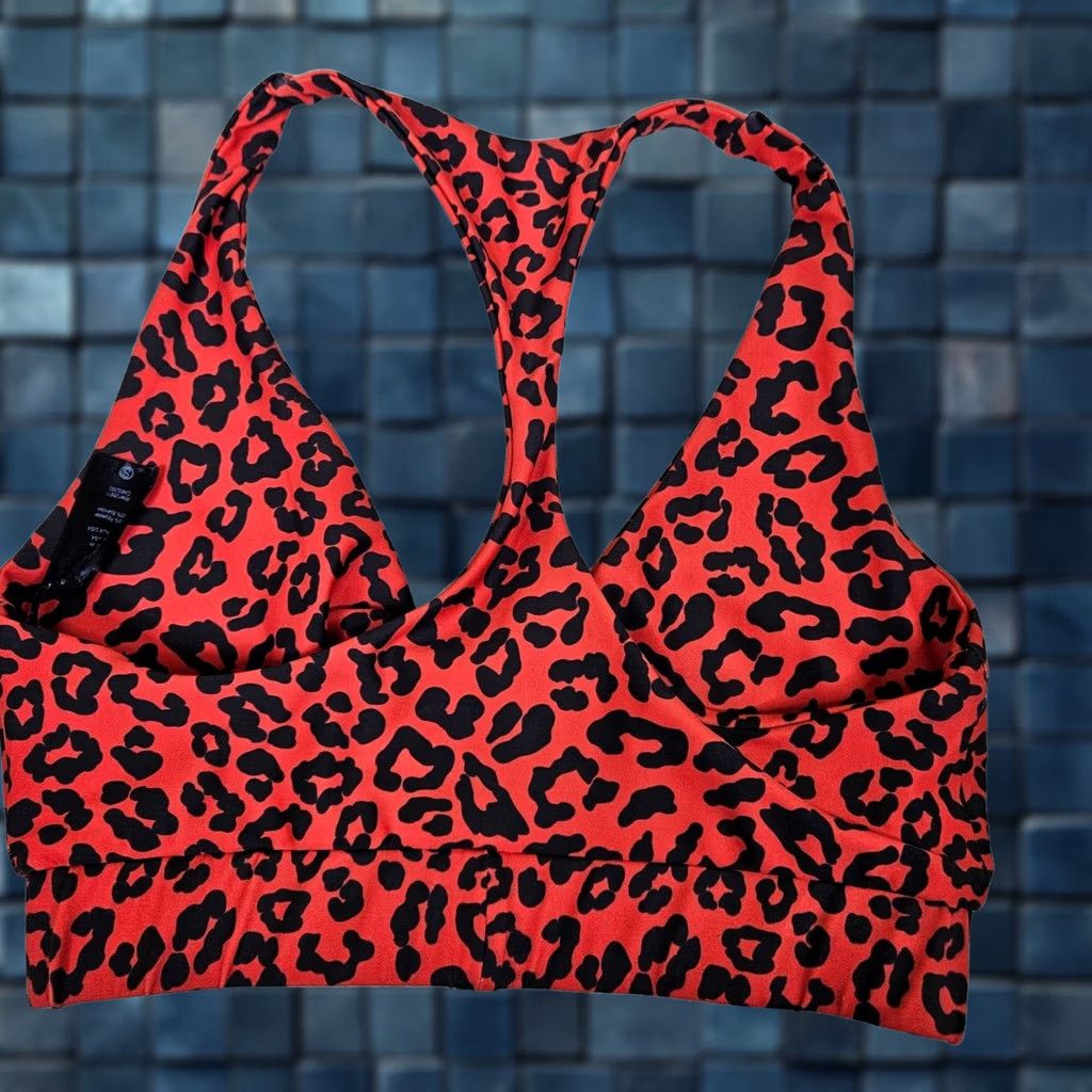 Beach Riot BEACHRIOT SPORT Women's Animal Print Sports Bra Size S Size ONE SIZE - 1 Thumbnail