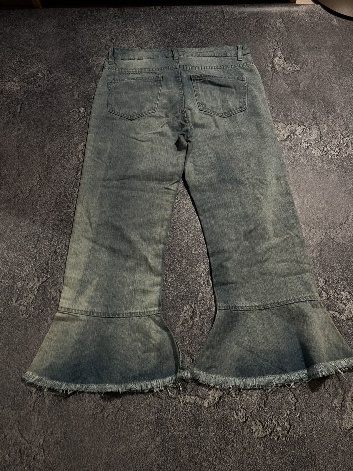 Japanese Brand Designer Flared Y2K Light Denim / Archive Number Nine Style Size US 32 / EU 48 - 3 Thumbnail