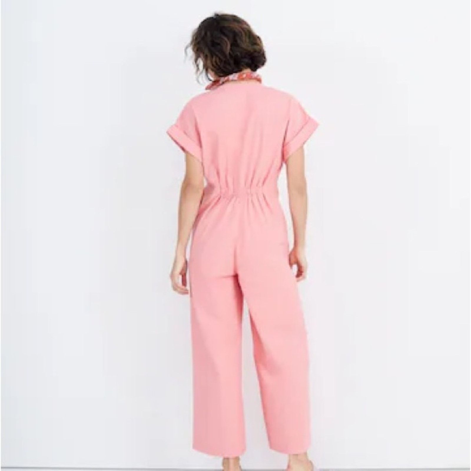 Madewell Madewell Button-Front Day Jumpsuit Romantic Pink Size 28" / US 6 / IT 42 - 4 Thumbnail