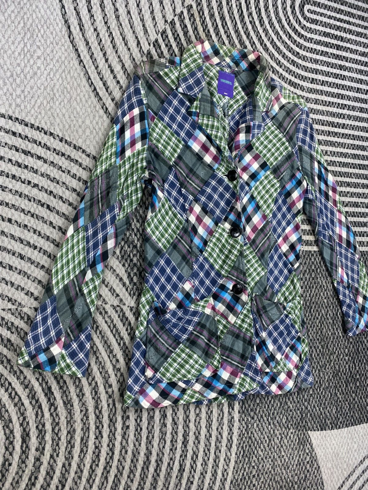 Neighborhood 2003 Neighborhood Multicolor Patchwork Checked Button Jacket Size US XXS / EU 40 - 3 Thumbnail