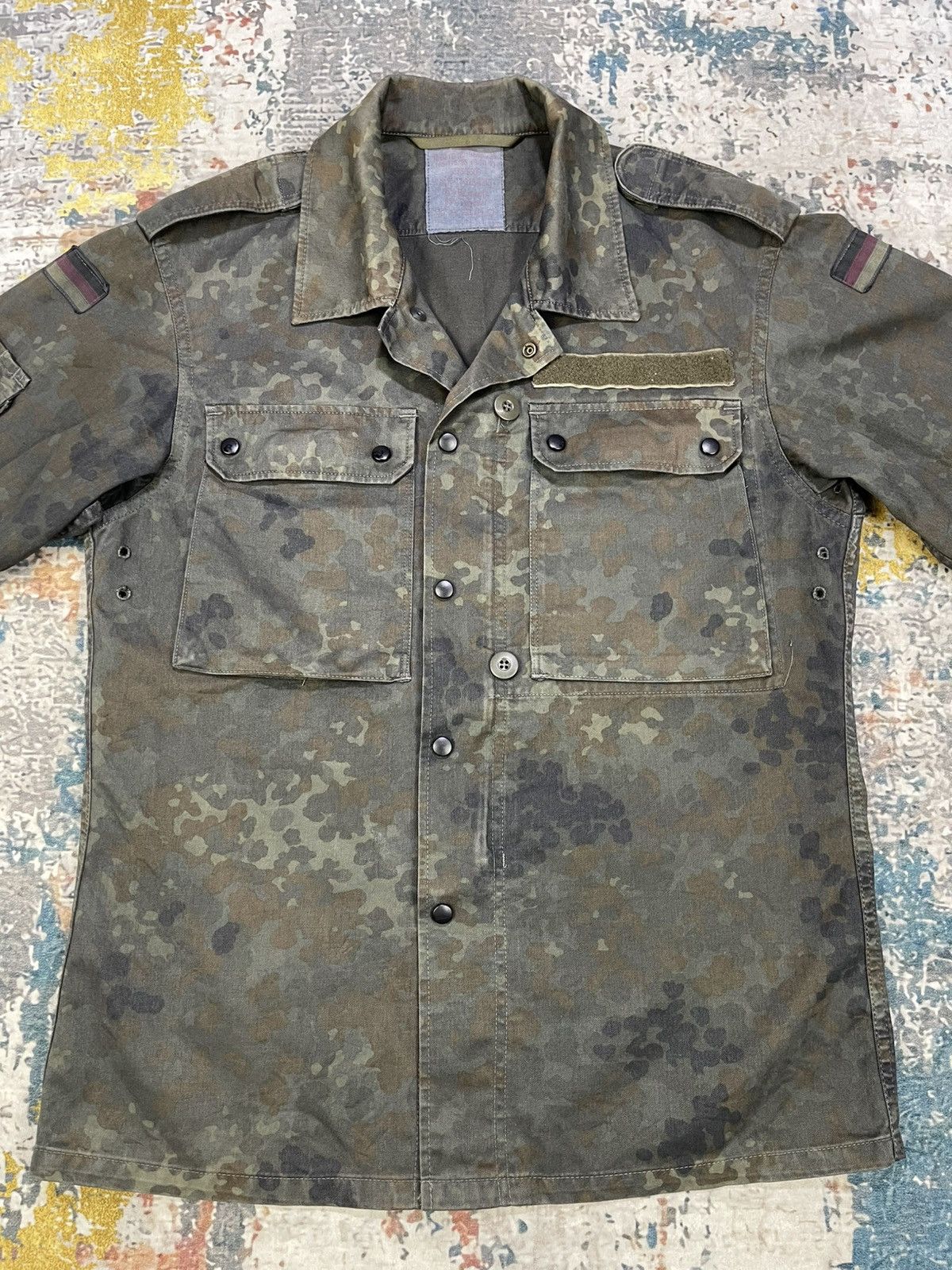 Vintage Vtg German Military Flecktarn Camouflage Field Jacket Size US S / EU 44-46 / 1 - 3 Thumbnail