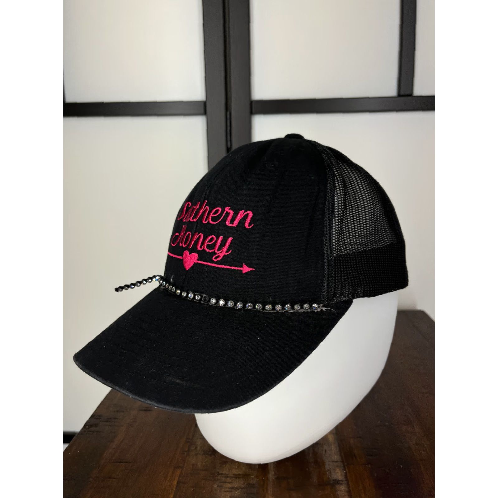 Vintage Southern Honey Hat Cap Snap Back Trucker Bling Nylon Blend One Size Black Womens Size ONE SIZE - 5 Thumbnail