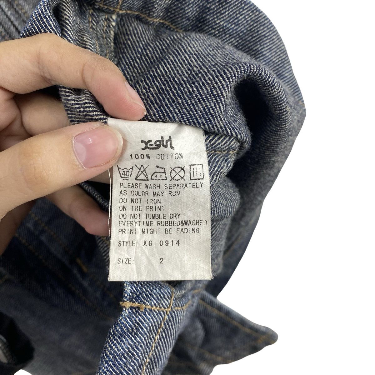 Vintage Vintage X-GIRL Denim Work Jacket Japanese Streetwear Indigo Size M / US 6-8 / IT 42-44 - 10 Thumbnail