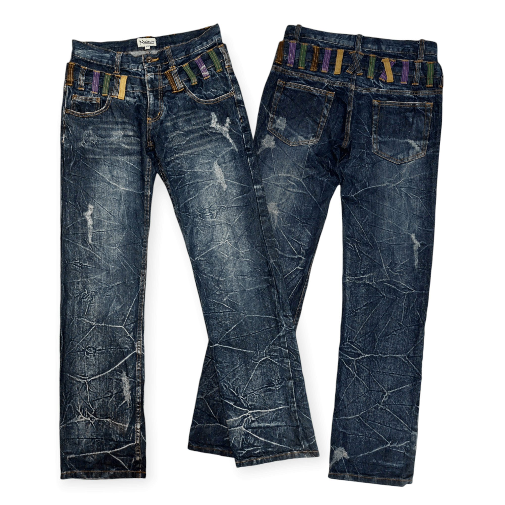 Japanese Brand Nylaus Double Waist Denim Size US 30 / EU 46 - 1 Thumbnail