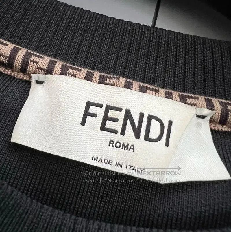 Fendi Fendi Women's Black Long Sleeve Cropped Sweatshirt . Size L / US 10 / IT 46 - 2 Thumbnail