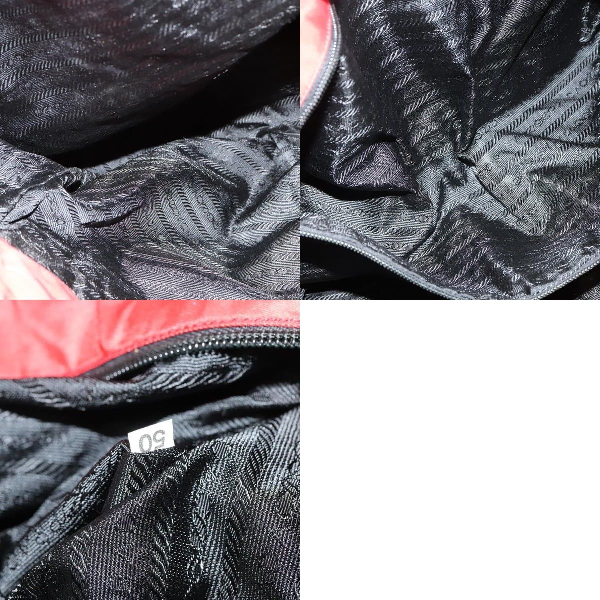 Prada PRADA Tote Bag Nylon Red Gold Size ONE SIZE - 12 Thumbnail