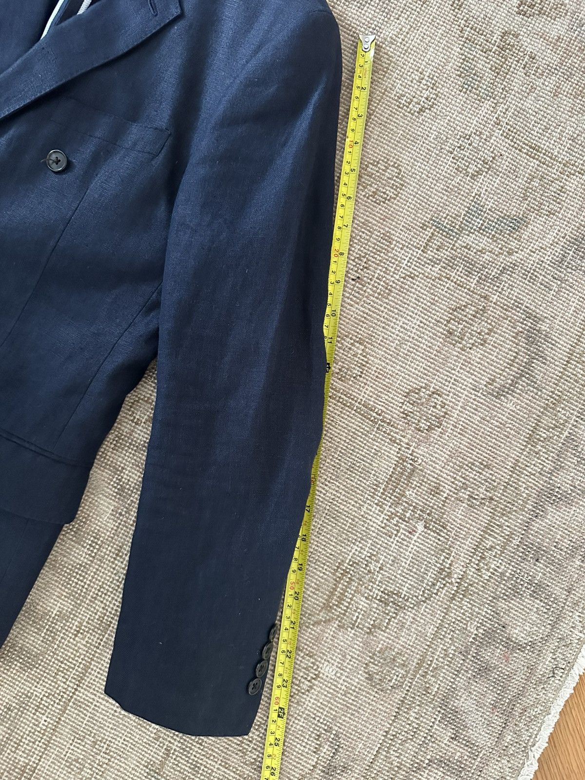 Club Monaco Club Monaco Double-Breasted Linen Blazer | Navy | US 38/40R Size 38R - 7 Thumbnail