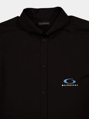 Balenciaga o1bcso1str0326 S/S Large Fit Shirt in Black Size US M / EU 48-50 / 2 - 3 Thumbnail