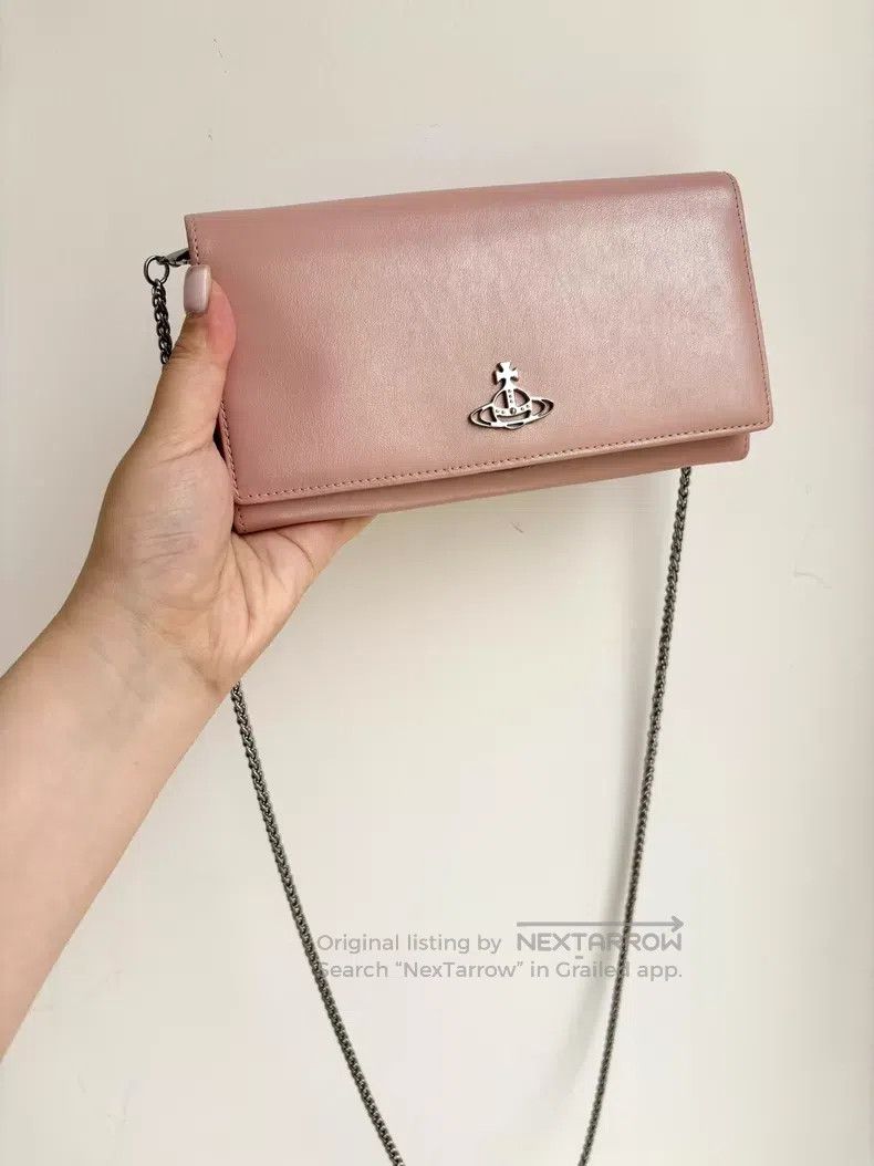 Vivienne Westwood Vivienne Westwood size OS Pink laser Saturn wallet chain ba Size ONE SIZE - 1 Thumbnail