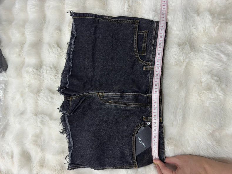 Saint Laurent Paris Saint Laurent Paris Destroy Fringed Denim Shorts Size US 30 / EU 46 - 8 Thumbnail