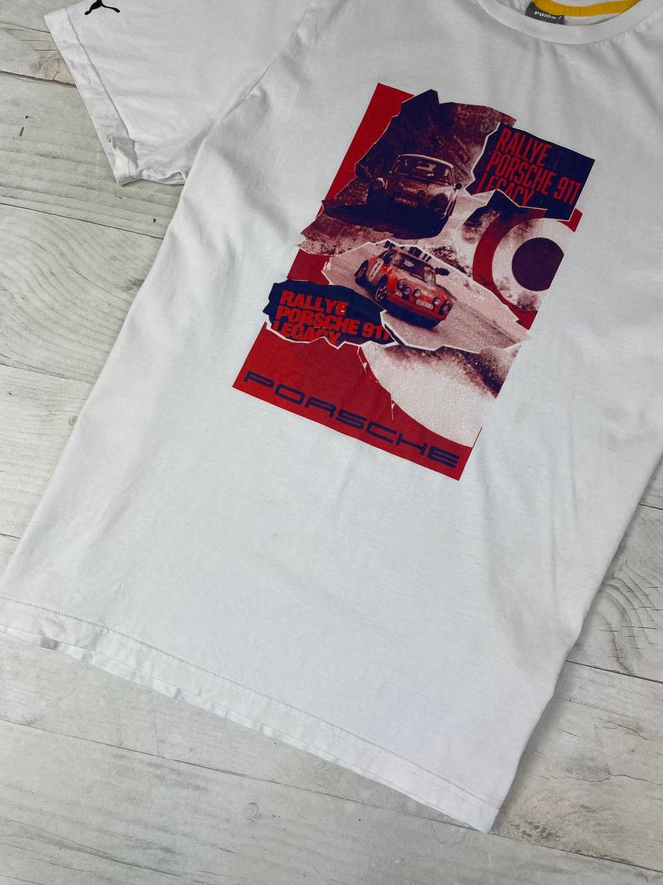 Porsche Design Puma Rally Porshe 911 Big Logo Racing T Shirt Size US XL / EU 56 / 4 - 4 Thumbnail
