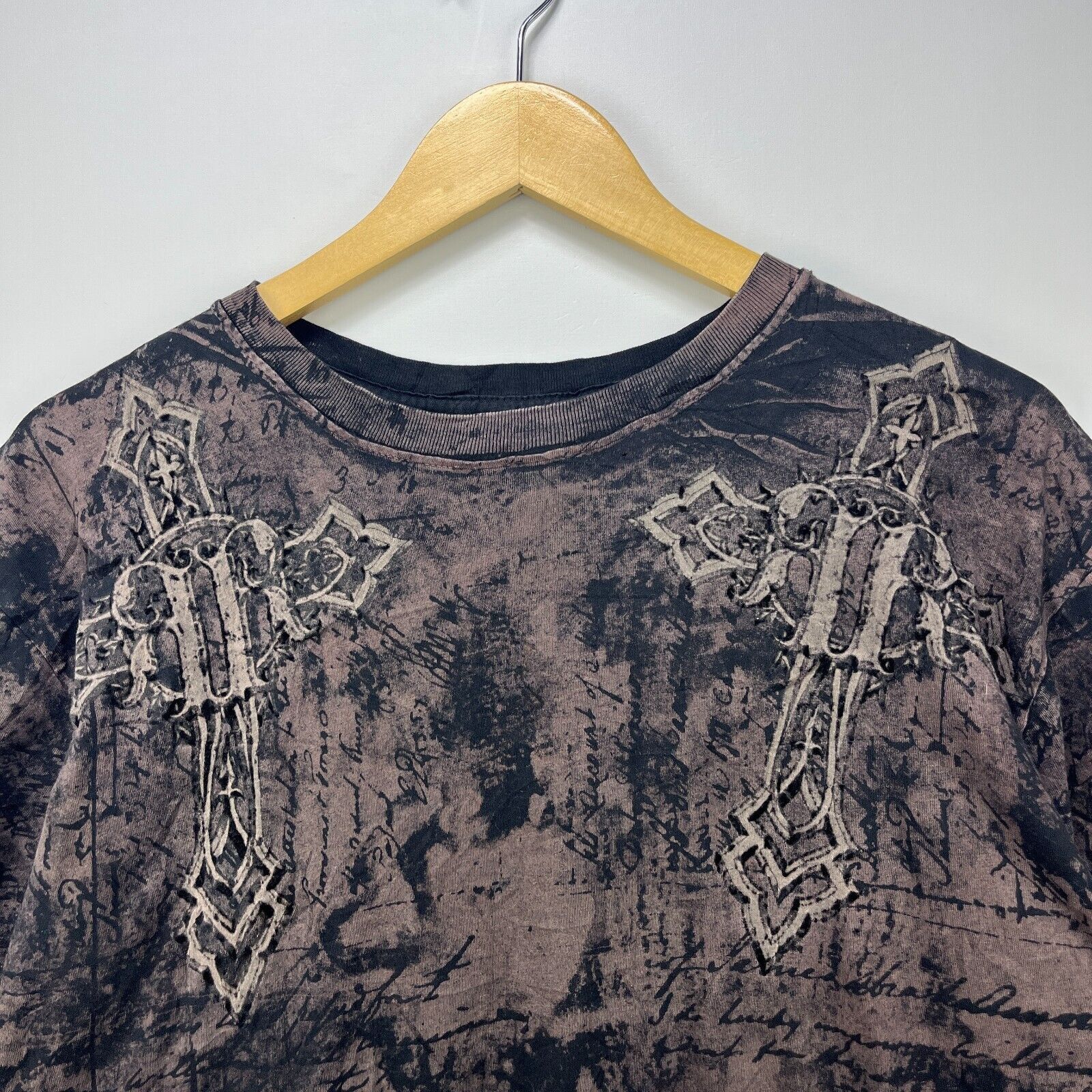Affliction × Vintage Vintage Y2K Affliction Cross Rebel Saints AOP T-Shirt Large Size US L / EU 52-54 / 3 - 3 Thumbnail