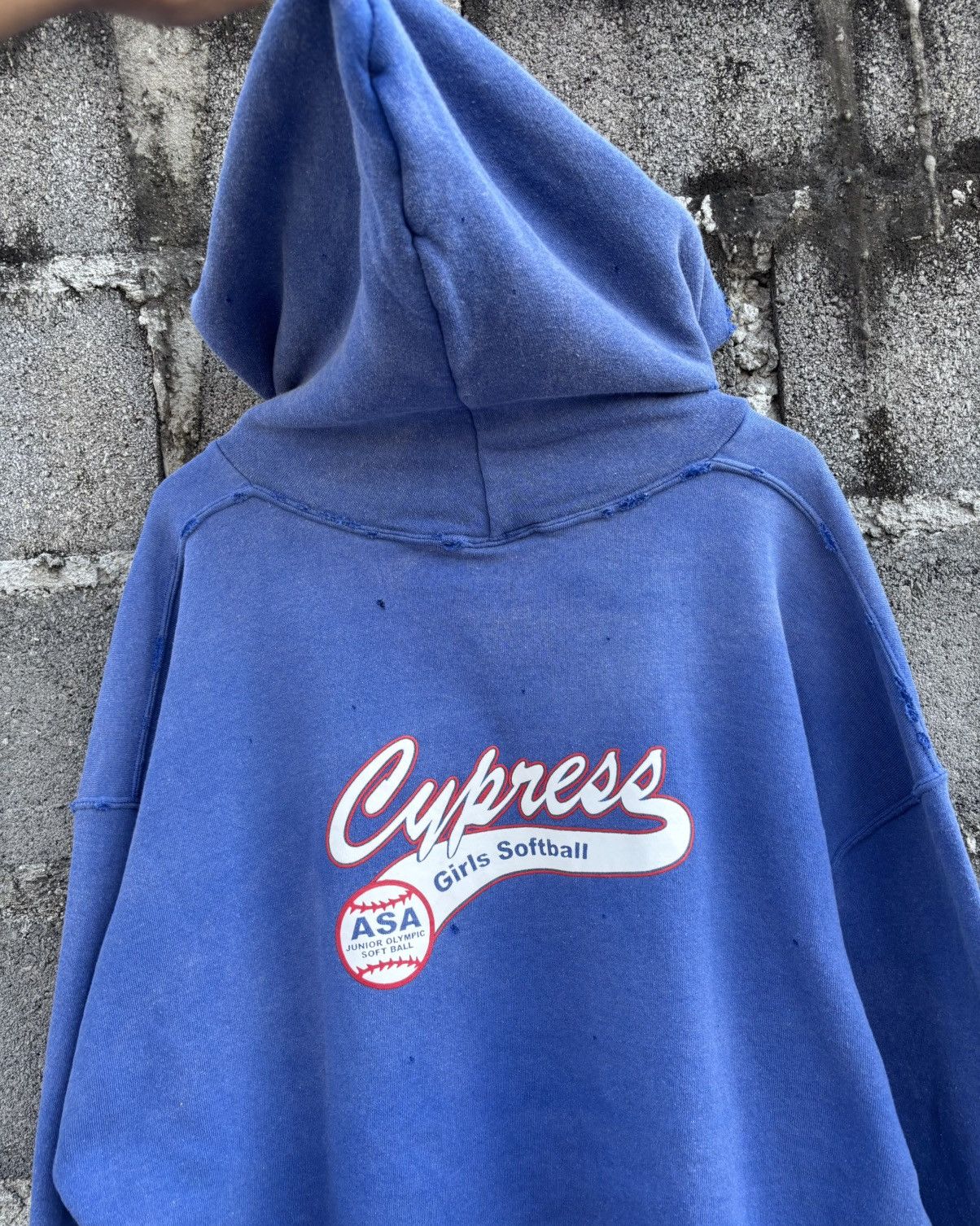 Russell Athletic Thrashed Distressed Hoodie Russell Faded Size US XXL / EU 58 / 5 - 12 Thumbnail