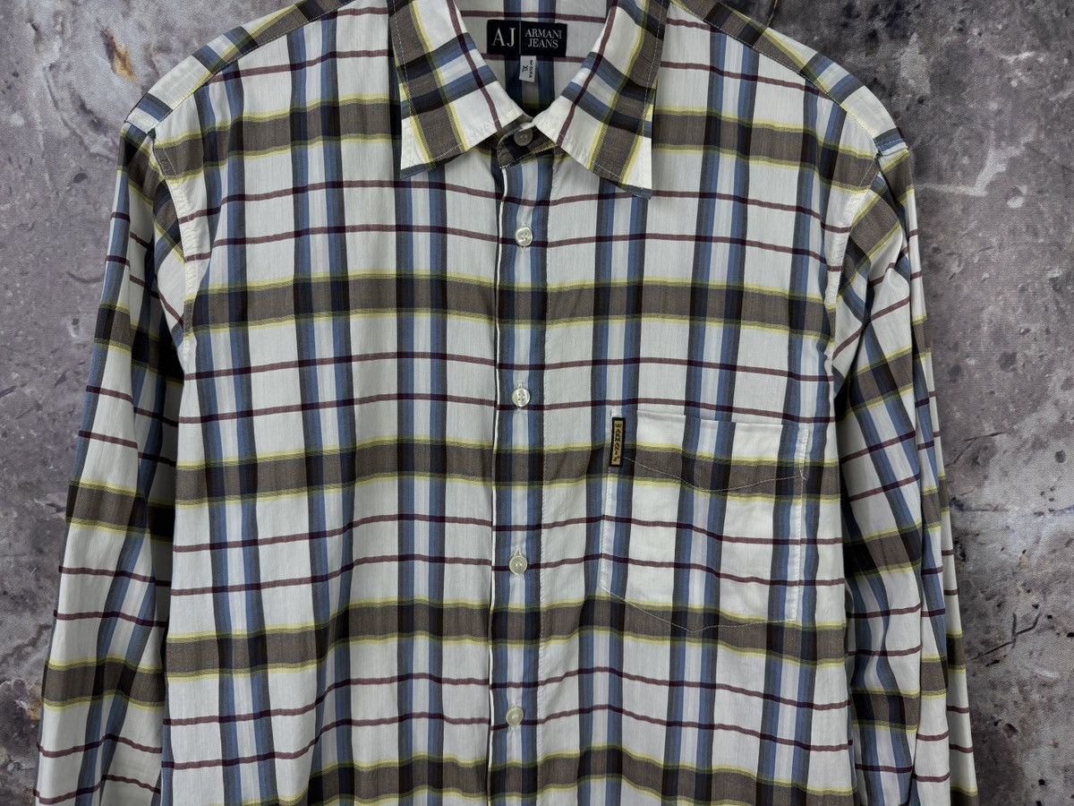 Armani Armani Jeans Men’s Plaid Button Up Shirt Long Sleeve Casual Size US XL / EU 56 / 4 - 3 Thumbnail