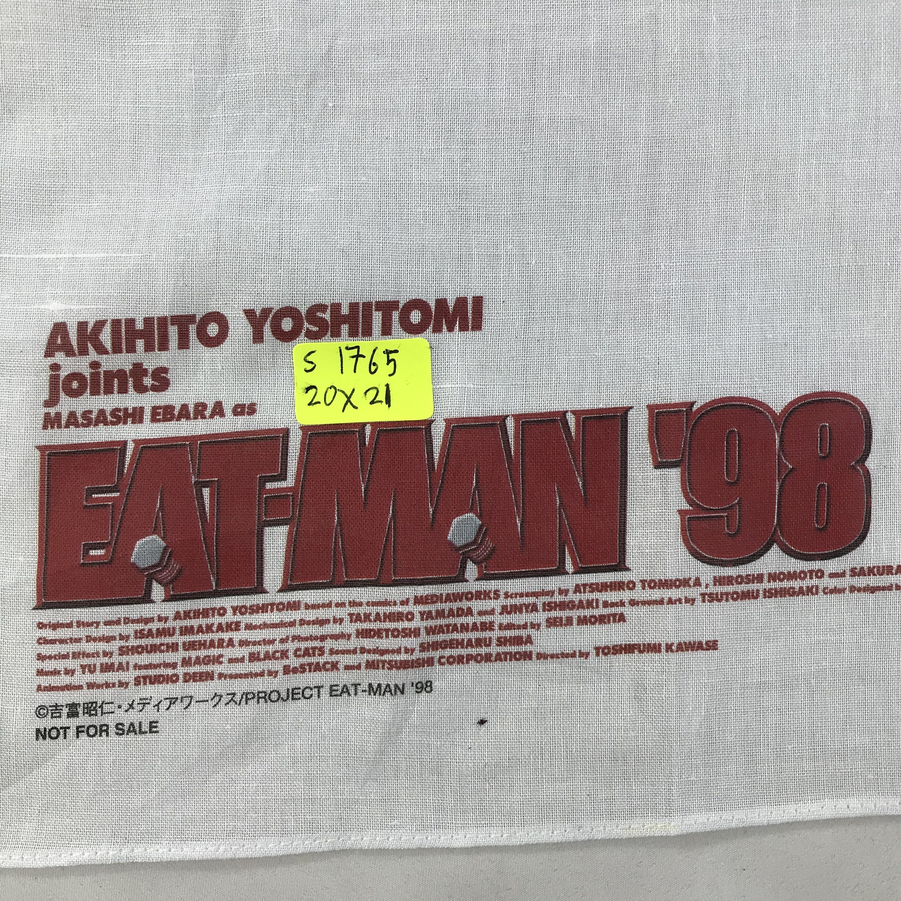 Anime × Japanese Brand × Vintage Vintage Eat-Man Anime Bandana/Handkerchief/Neckerchief-S1765 Size ONE SIZE - 5 Thumbnail