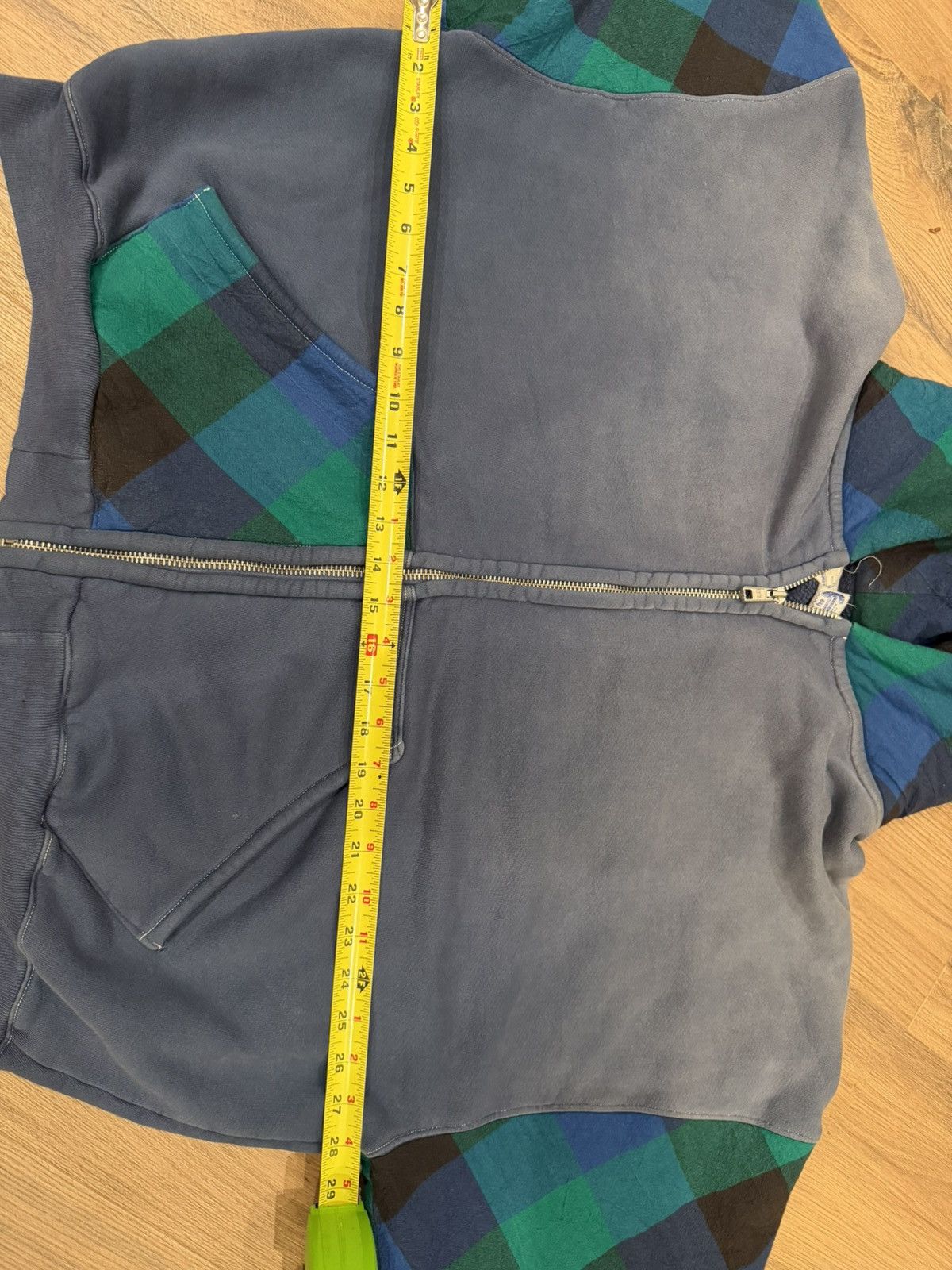 ERL ERL Blue Plaid zip up patch work Size US M / EU 48-50 / 2 - 6 Thumbnail