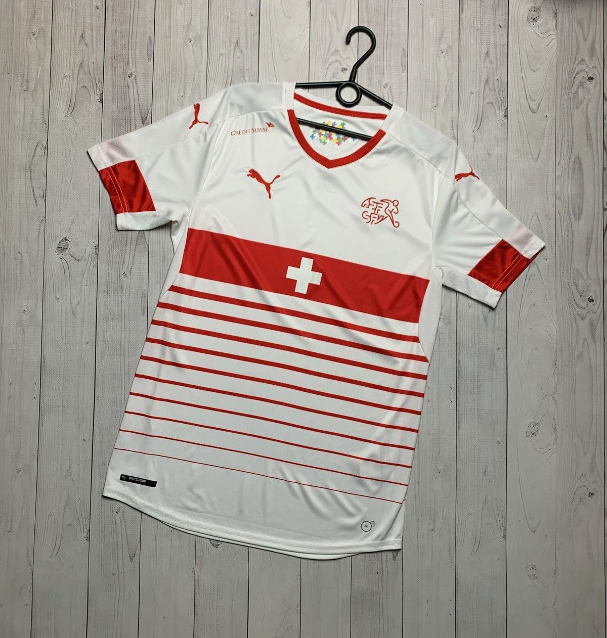 Puma × Vintage Vintage Puma Switzerland soccer jersey size M white Size US M / EU 48-50 / 2 - 1 Thumbnail
