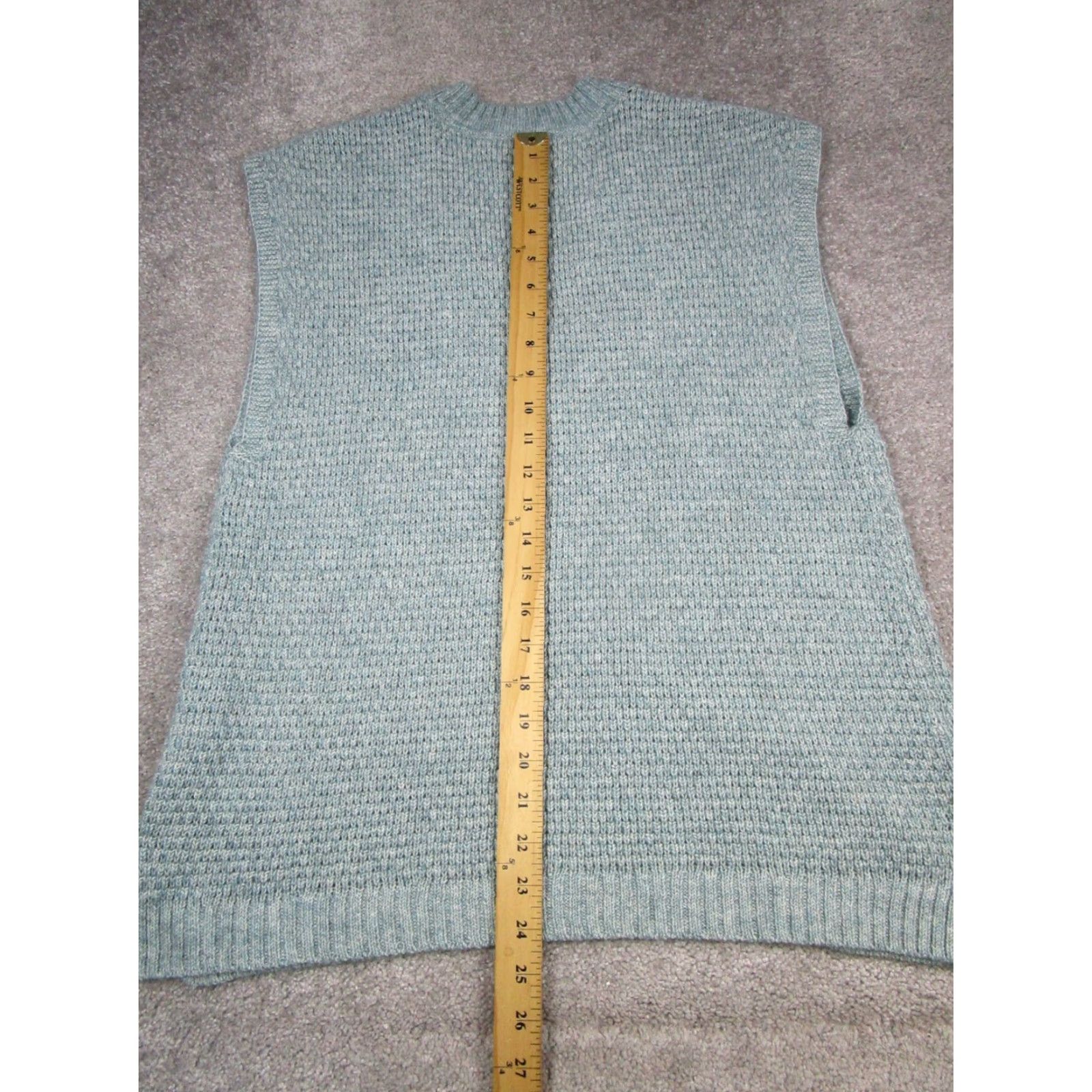 J. Jill J.Jill Mens Small Blue Cotton Knit Pullover Vest Shirt Sweater Size US S / EU 44-46 / 1 - 7 Thumbnail