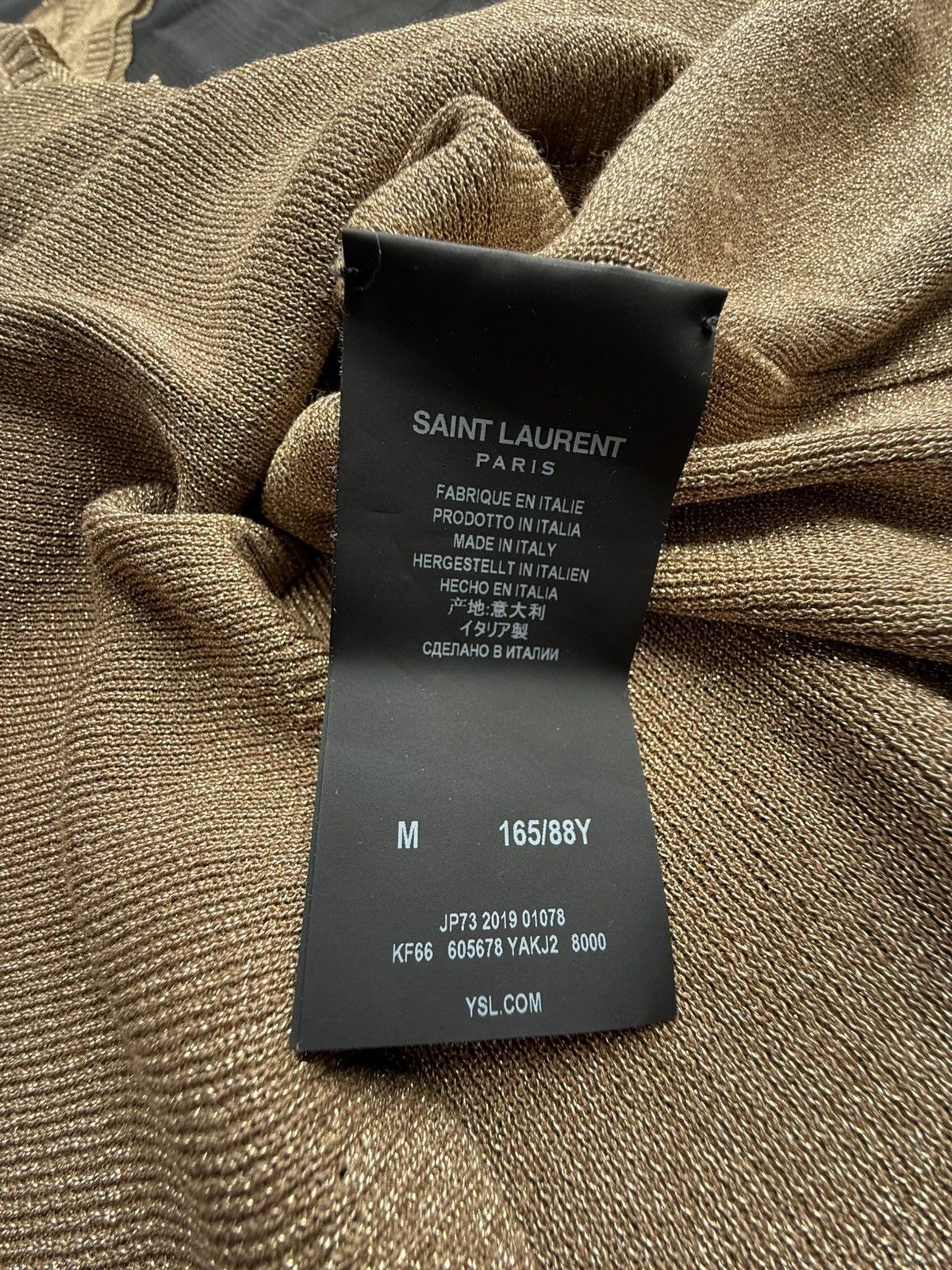 Saint Laurent Paris FW19 Saint Laurent metallic golf tank top vest sleeveless Size US M / EU 48-50 / 2 - 19 Thumbnail