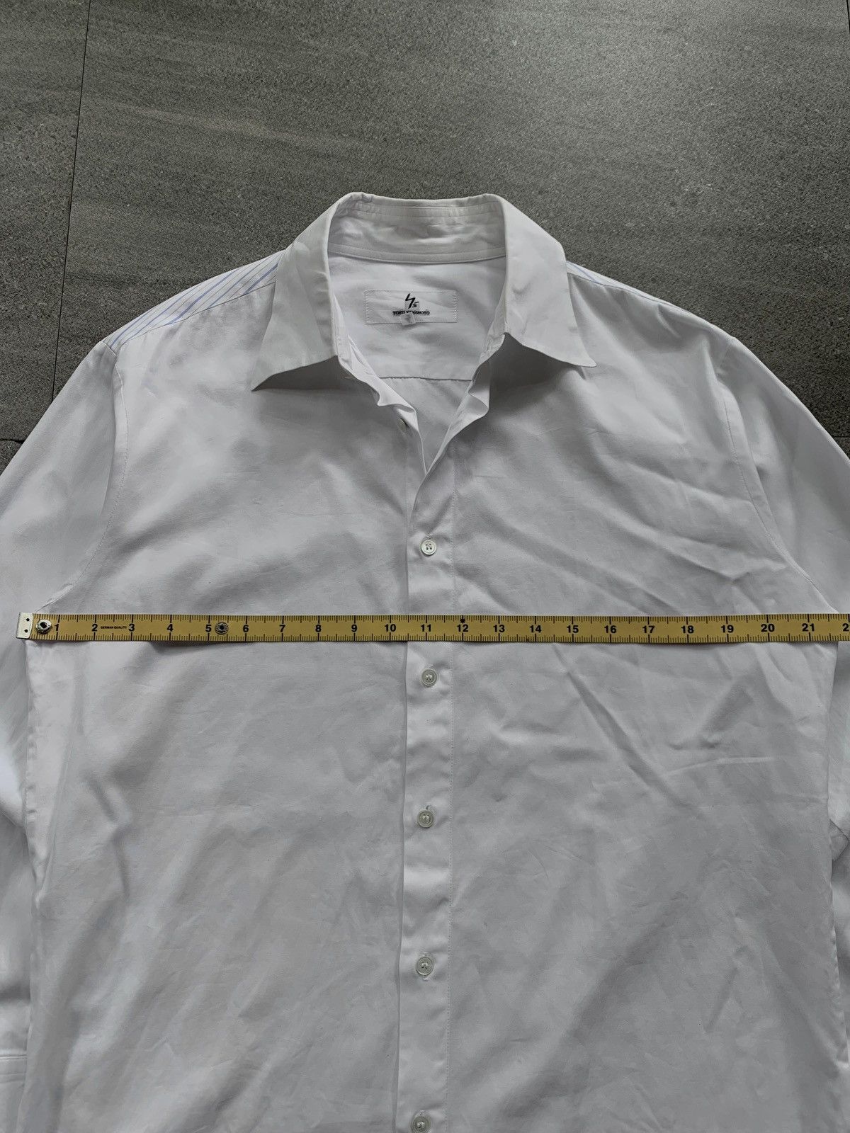Yohji Yamamoto FREE TAX! Stripe Paneled Shirt Size US L / EU 52-54 / 3 - 11 Thumbnail
