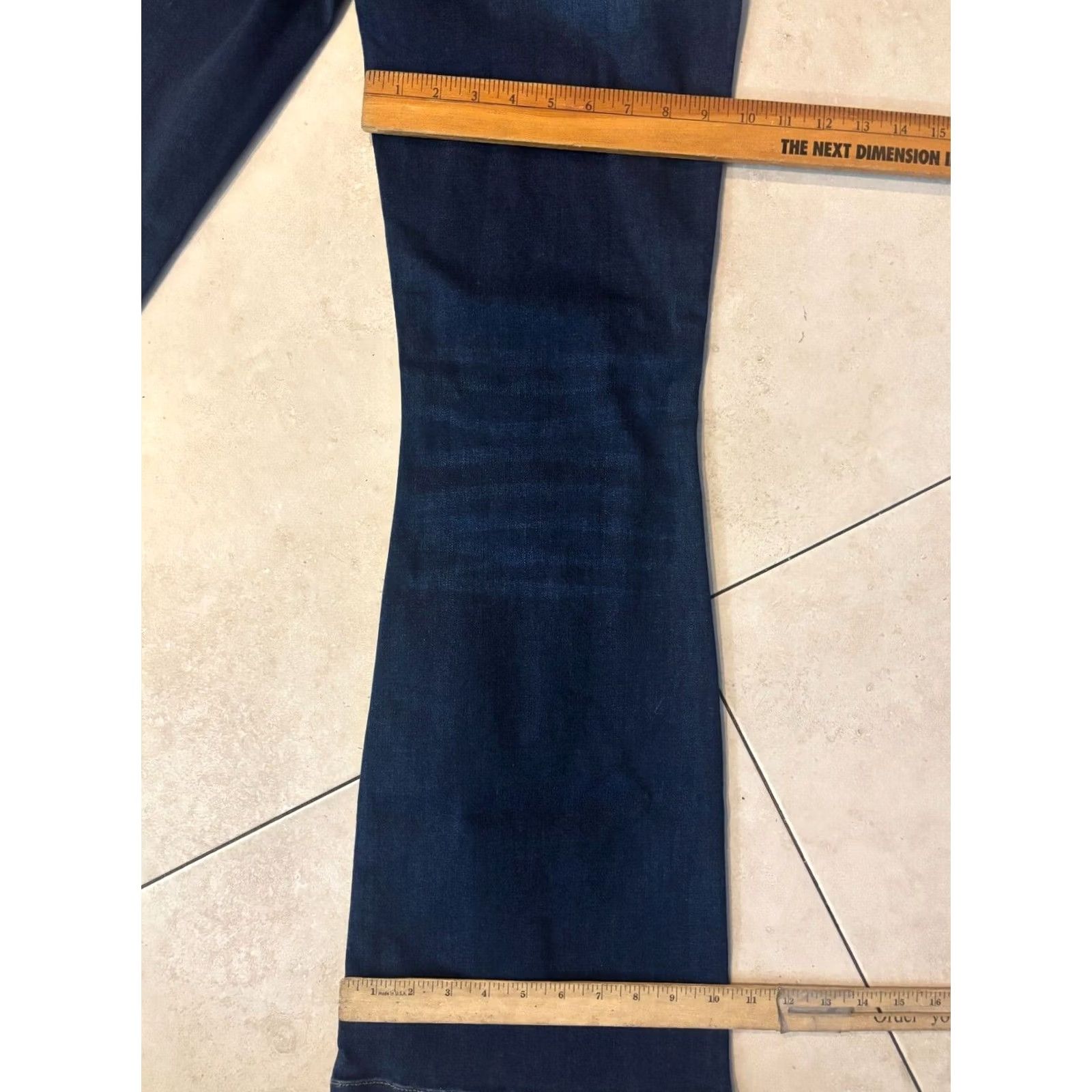 Vintage Judy Blue Jeans Womens 9 Tall High Waist Flare Dark Blue 5-Pocket Denim Hippie Retro 4456 Size 30" / US 8 / IT 44 - 8 Thumbnail