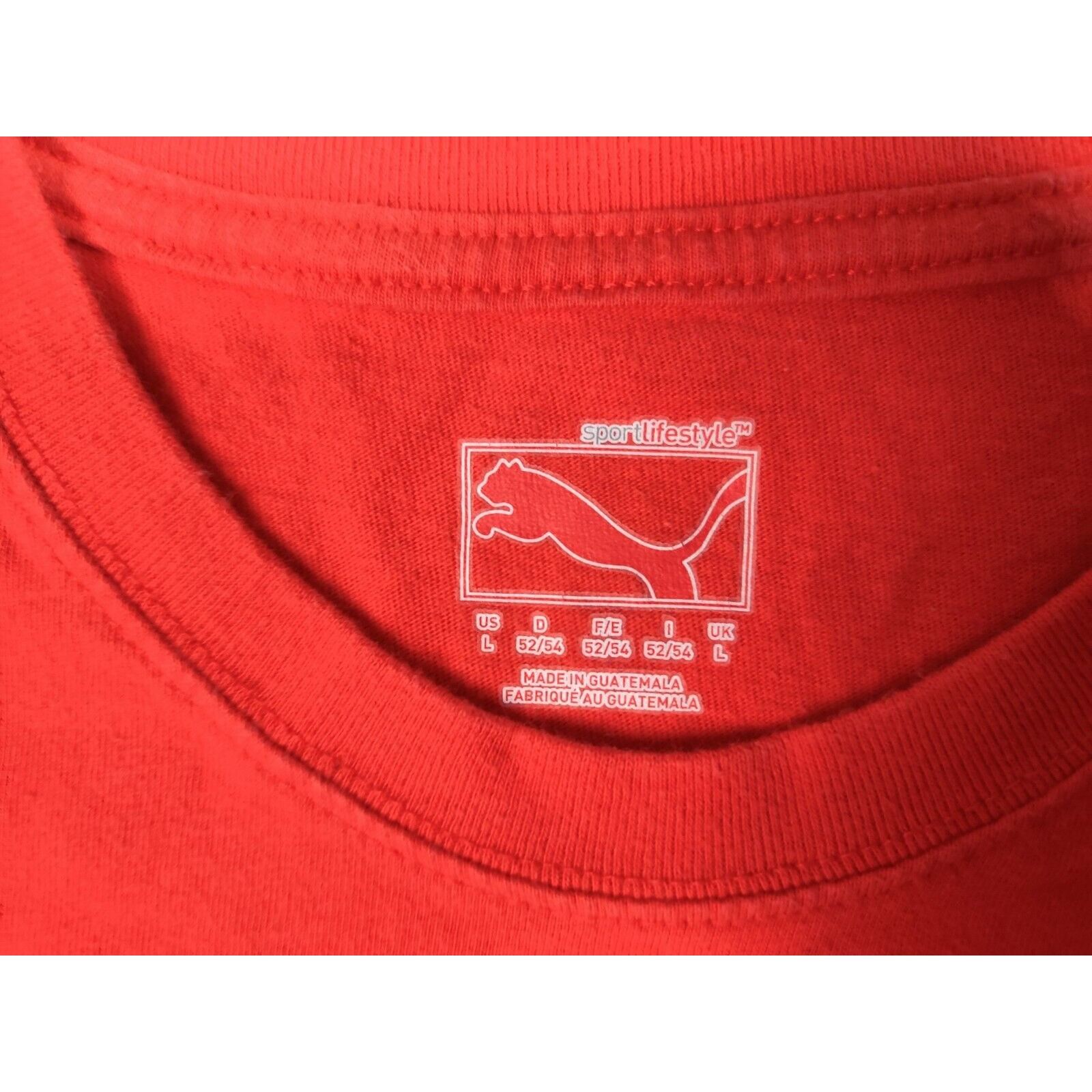 Puma PUMA Shirt Adult Mens Large Solid Red Embroidered Logo Size US L / EU 52-54 / 3 - 5 Thumbnail