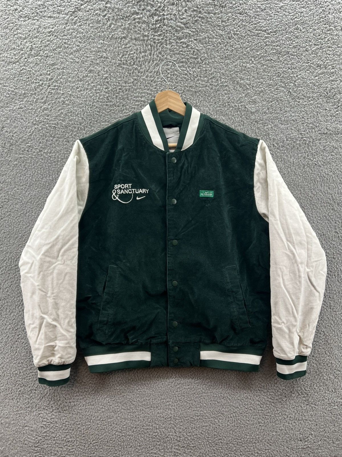 Nike Nike Sport Sanctuary Varsity Jacket Corduroy FB9972-397 Size US L / EU 52-54 / 3 - 1 Thumbnail