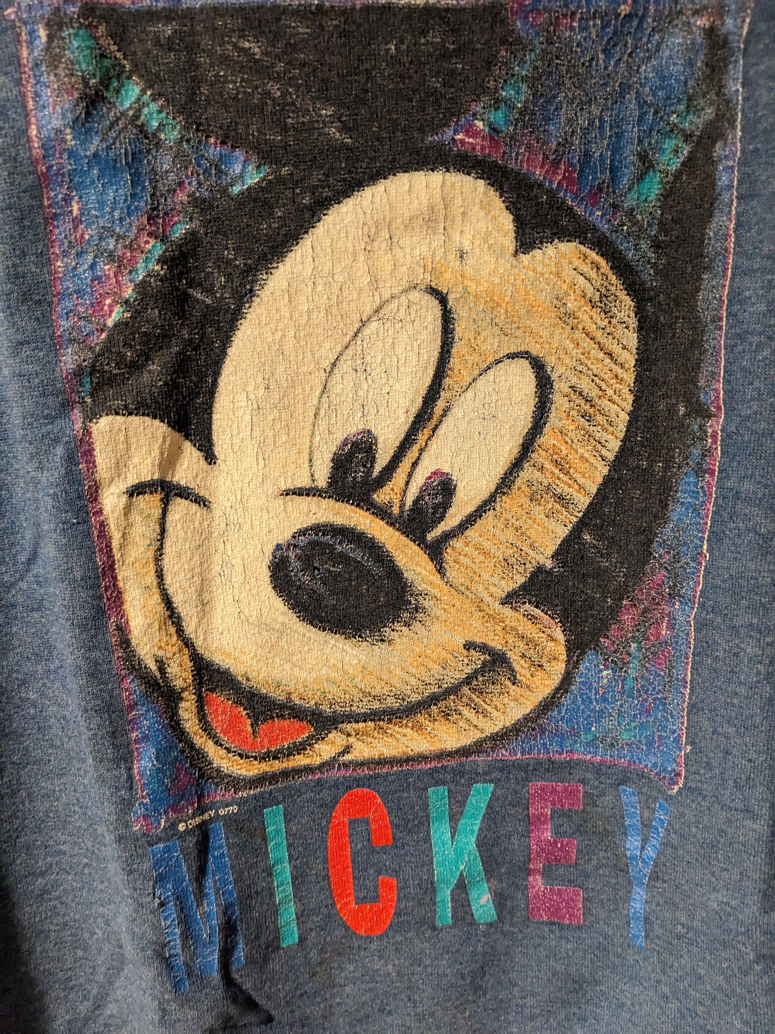 Disney × Vintage Vintage 90s Disney Mickey Inc Photo Light Weight Sweatshirt Size US L / EU 52-54 / 3 - 2 Thumbnail