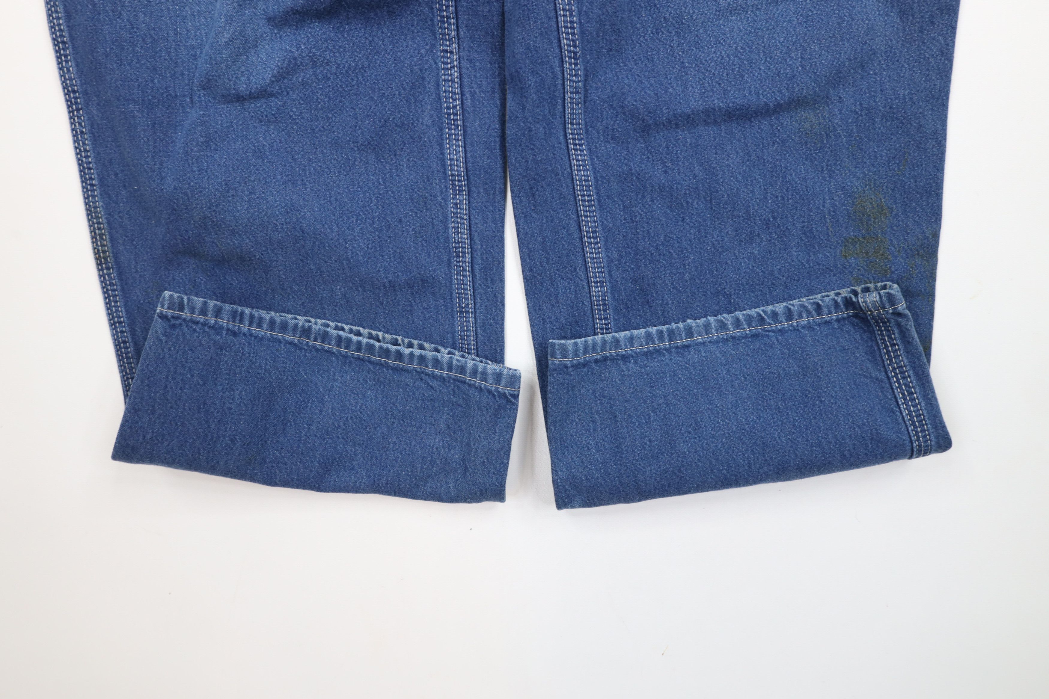 Carhartt × Vintage Vintage Carhartt Spell Out Wide Leg Dungaree Denim Jeans Size US 38 / EU 54 - 7 Thumbnail