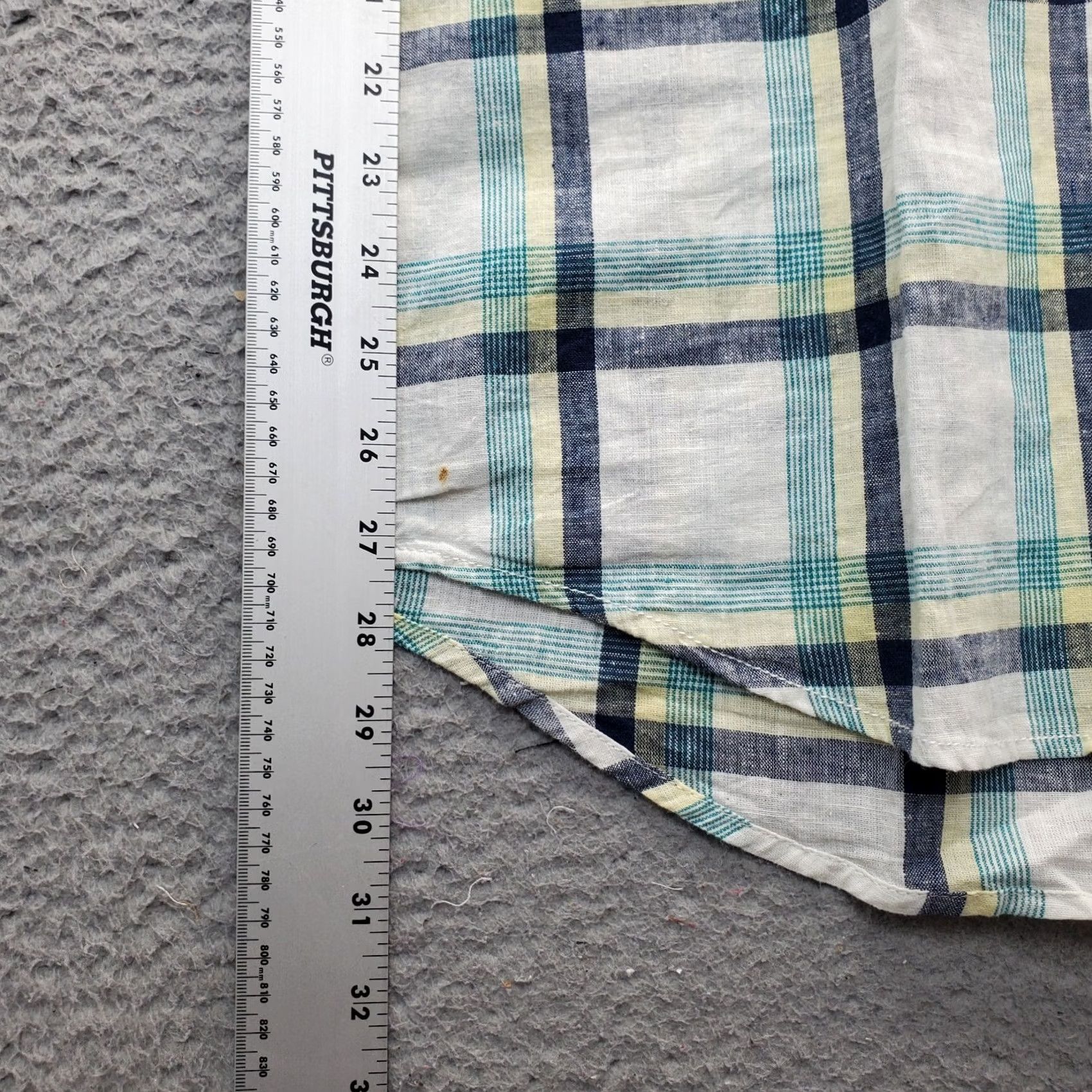 Club Room Club Room Button-Down Shirt Mens L Multi Plaid Linen Short Sleeve Collared Size US L / EU 52-54 / 3 - 3 Thumbnail
