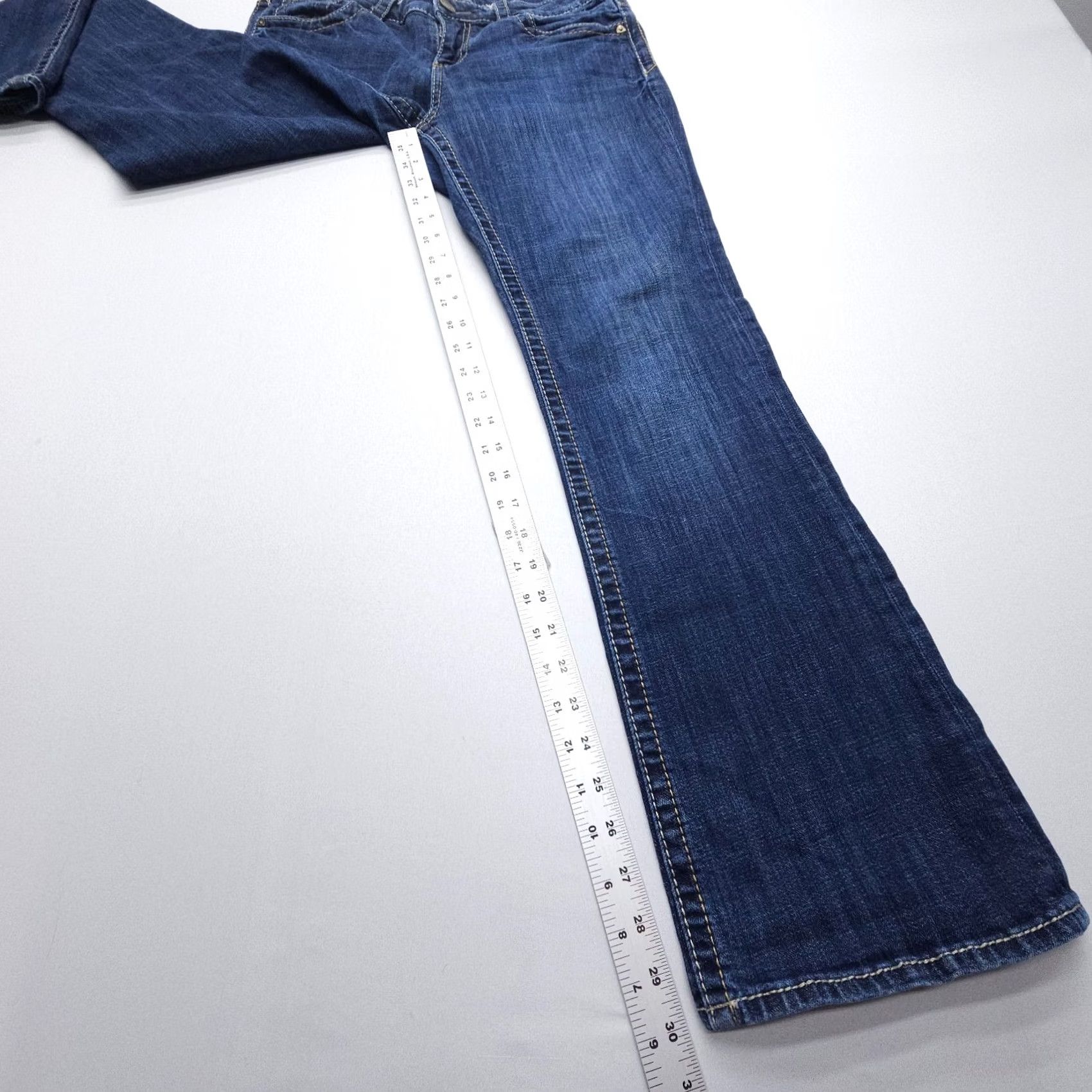 Vintage KUT from the Kloth Jeans Bootcut Womens 8 Denim Dark Wash 5-Pocket Pocket Flap Pockets Low Rise Blue Size 30" / US 8 / IT 44 - 6 Thumbnail