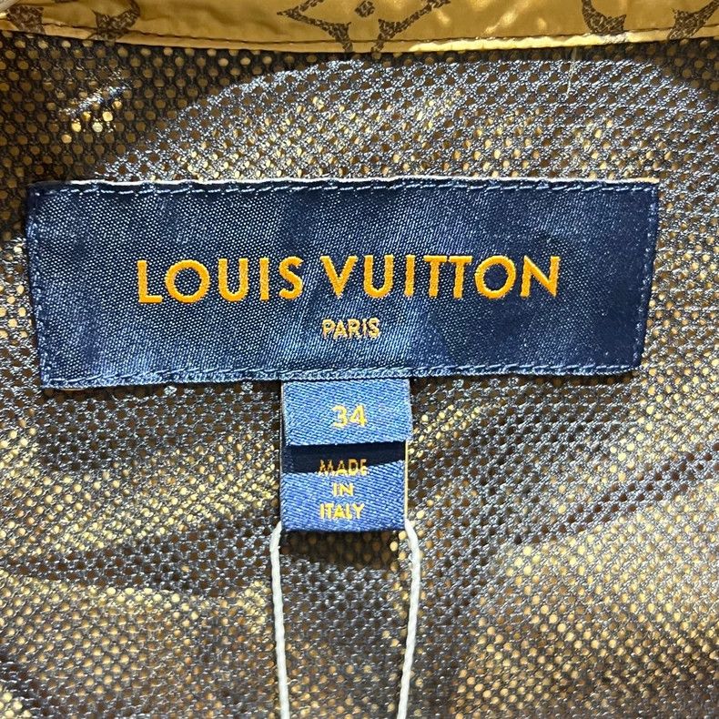 Louis Vuitton Louis Vuitton Gold Full Logo Waist Parka Windbreaker Jacke Size XXS / US 00 / IT 34 - 3 Thumbnail