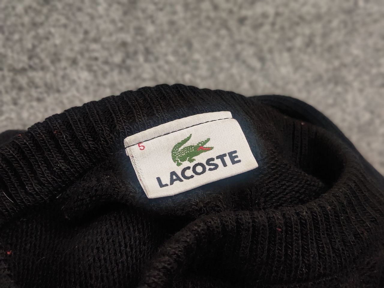 Lacoste Vintage 90's Lacoste All Black Logo Textured Sweater Jumper Size US M / EU 48-50 / 2 - 12 Thumbnail