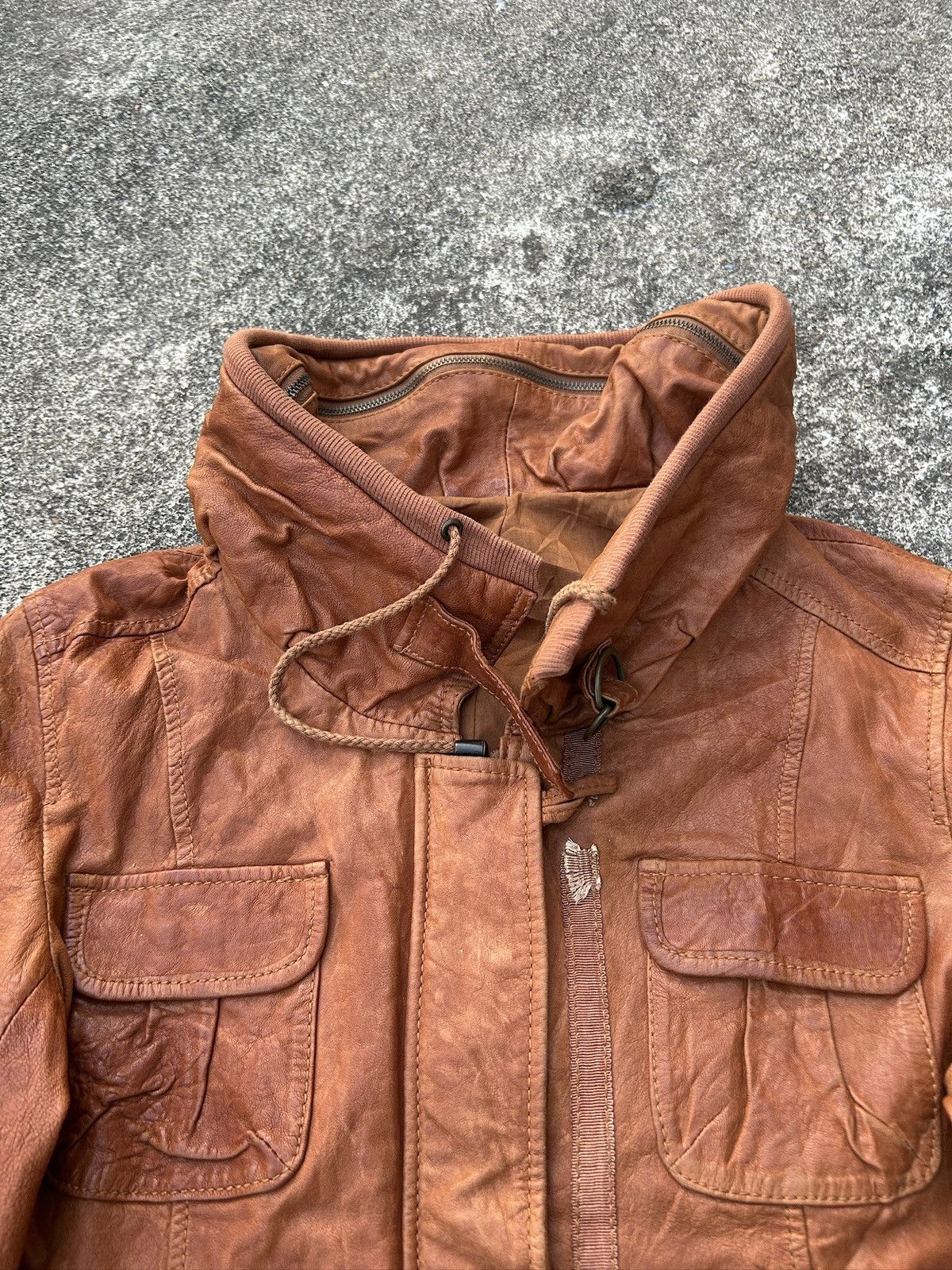 00s archive Y2k Leather Jacket