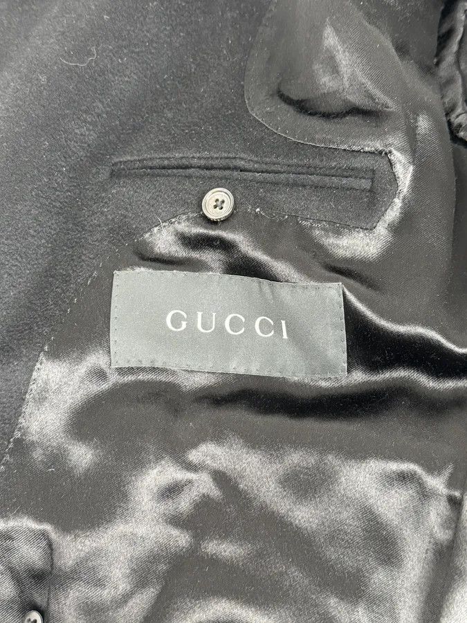 Gucci AW2002 Gucci Black Buttoned Trench Coat by Tom Ford Size US M / EU 48-50 / 2 - 14 Thumbnail